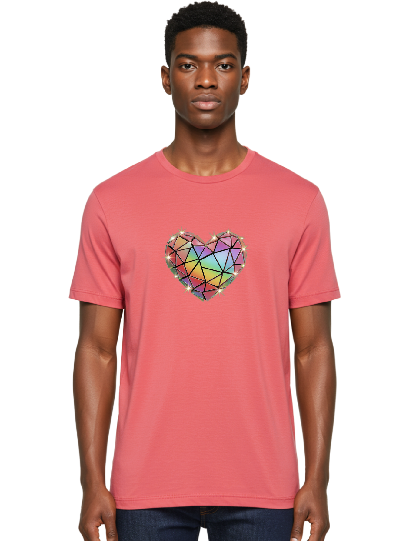 Diamond-Heart-4 Men'S Graphic Tee, 100% Cotton, Comfortable Casual Summer Wear, Machine Washable, Vintage Camera, Old Camera, Antique Camera, Black Camera, Classic Photography, Photography Equipment, Nostalgic Device, Film Camera, Camera Art Bak415