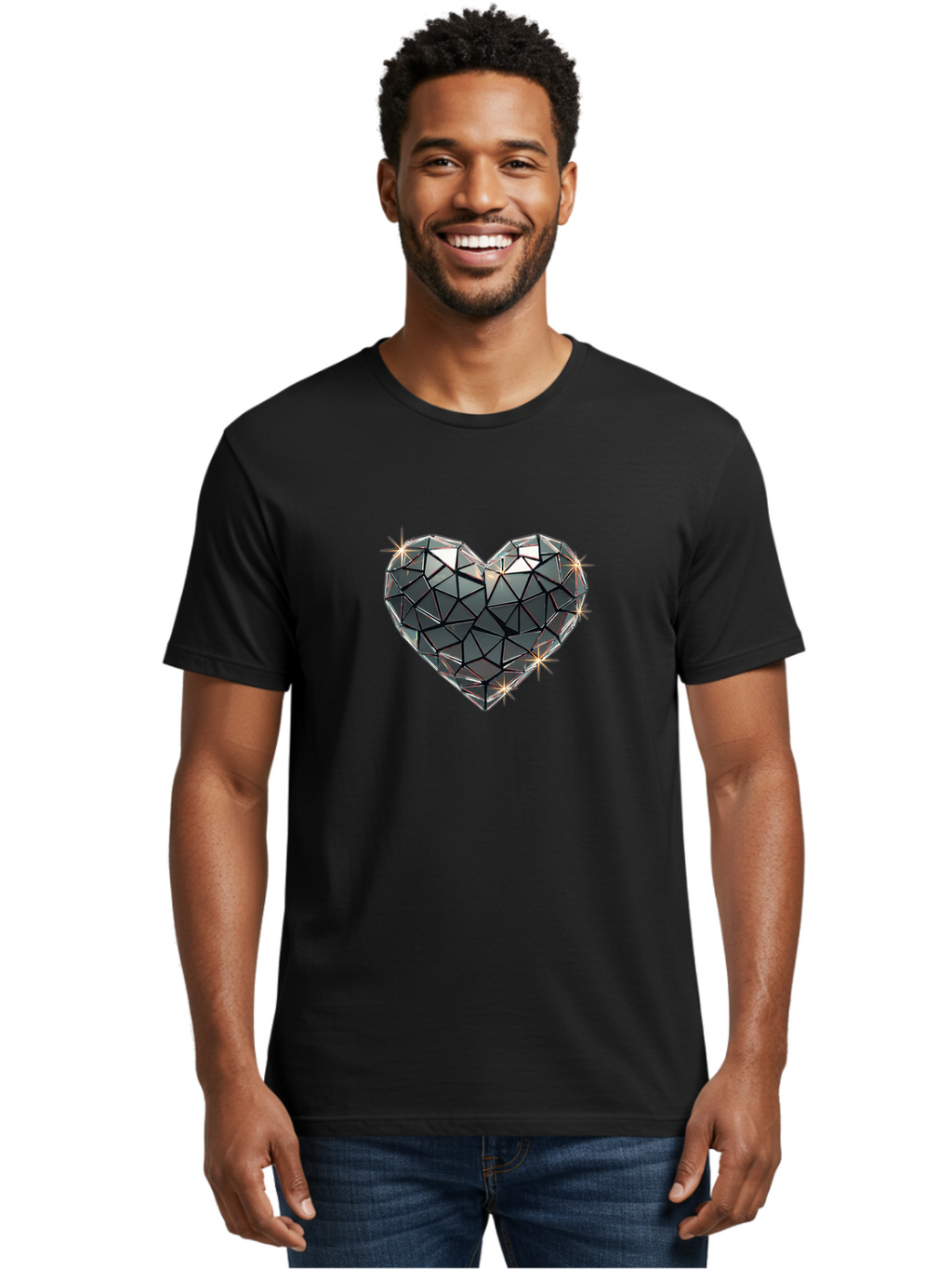 Diamond-Heart Men'S Graphic Tee, 100% Cotton, Comfortable Casual Summer Wear, Machine Washable, Vintage Camera, Old Camera, Antique Camera, Black Camera, Classic Photography, Photography Equipment, Nostalgic Device, Film Camera, Camera Art Bak416