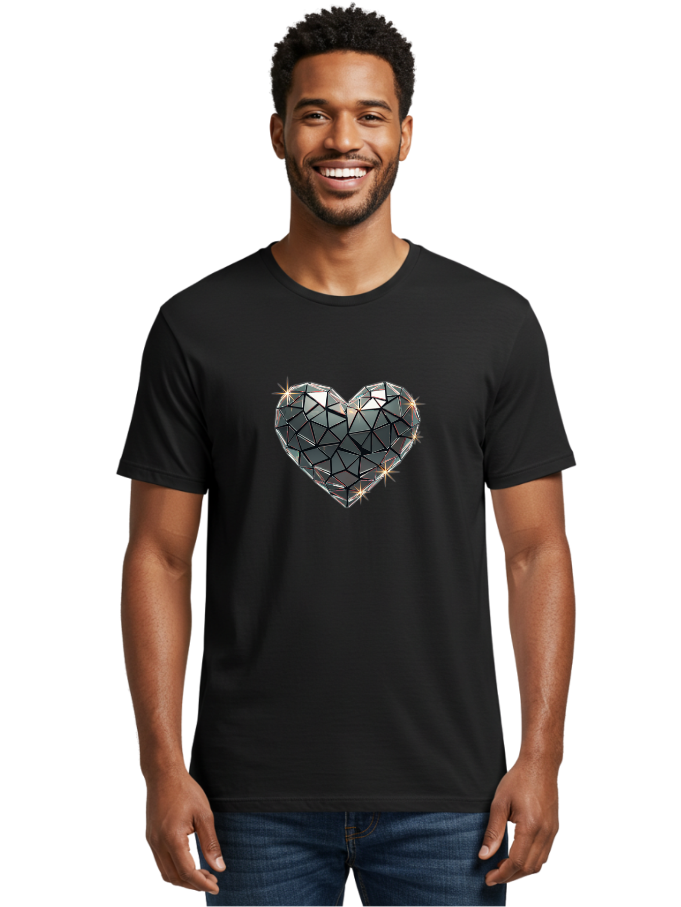Diamond-Heart Men'S Graphic Tee, 100% Cotton, Comfortable Casual Summer Wear, Machine Washable, Vintage Camera, Old Camera, Antique Camera, Black Camera, Classic Photography, Photography Equipment, Nostalgic Device, Film Camera, Camera Art Bak416