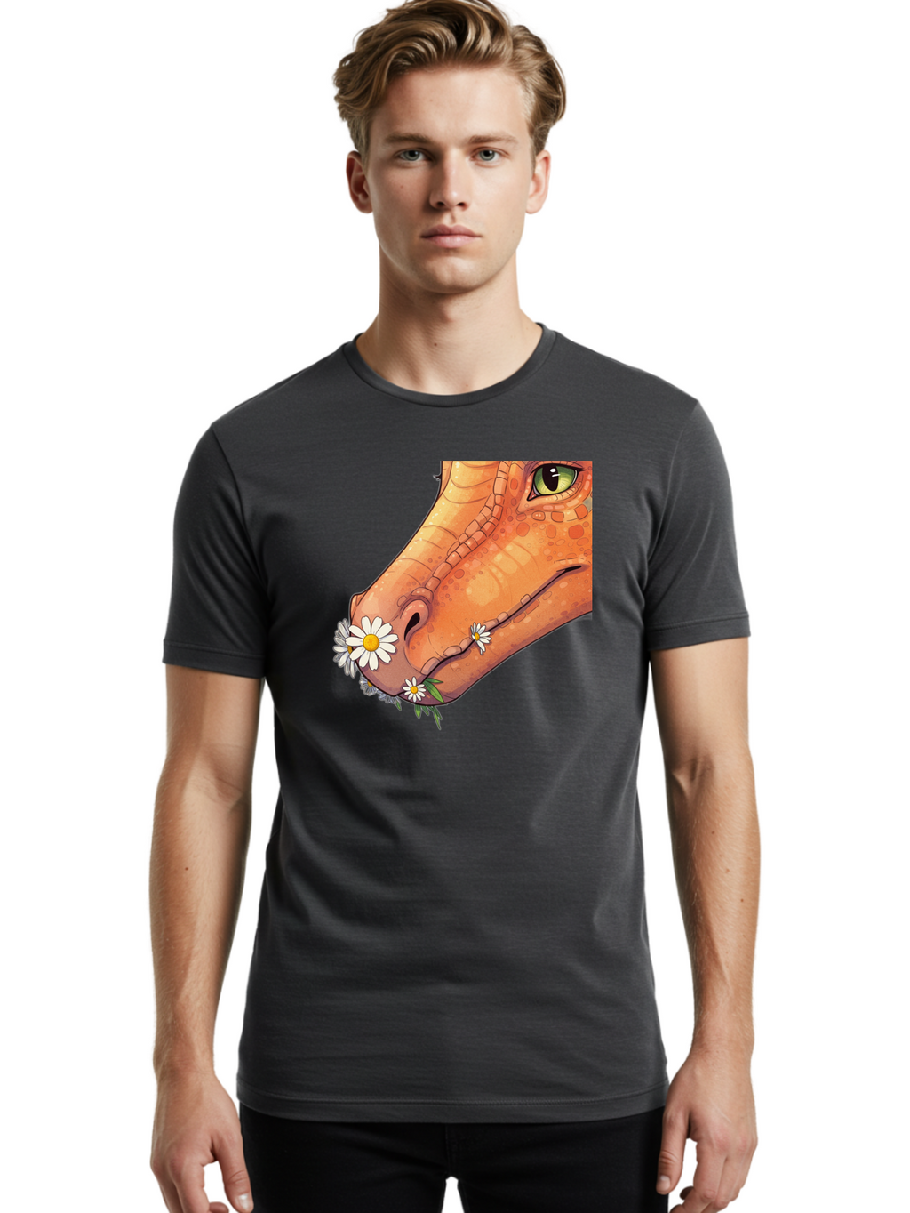 Dinosaur-Head Men'S Graphic Tee, 100% Cotton, Comfortable Casual Summer Wear, Machine Washable, Vintage Camera, Old Camera, Antique Camera, Black Camera, Classic Photography, Photography Equipment, Nostalgic Device, Film Camera, Camera Art Bak420