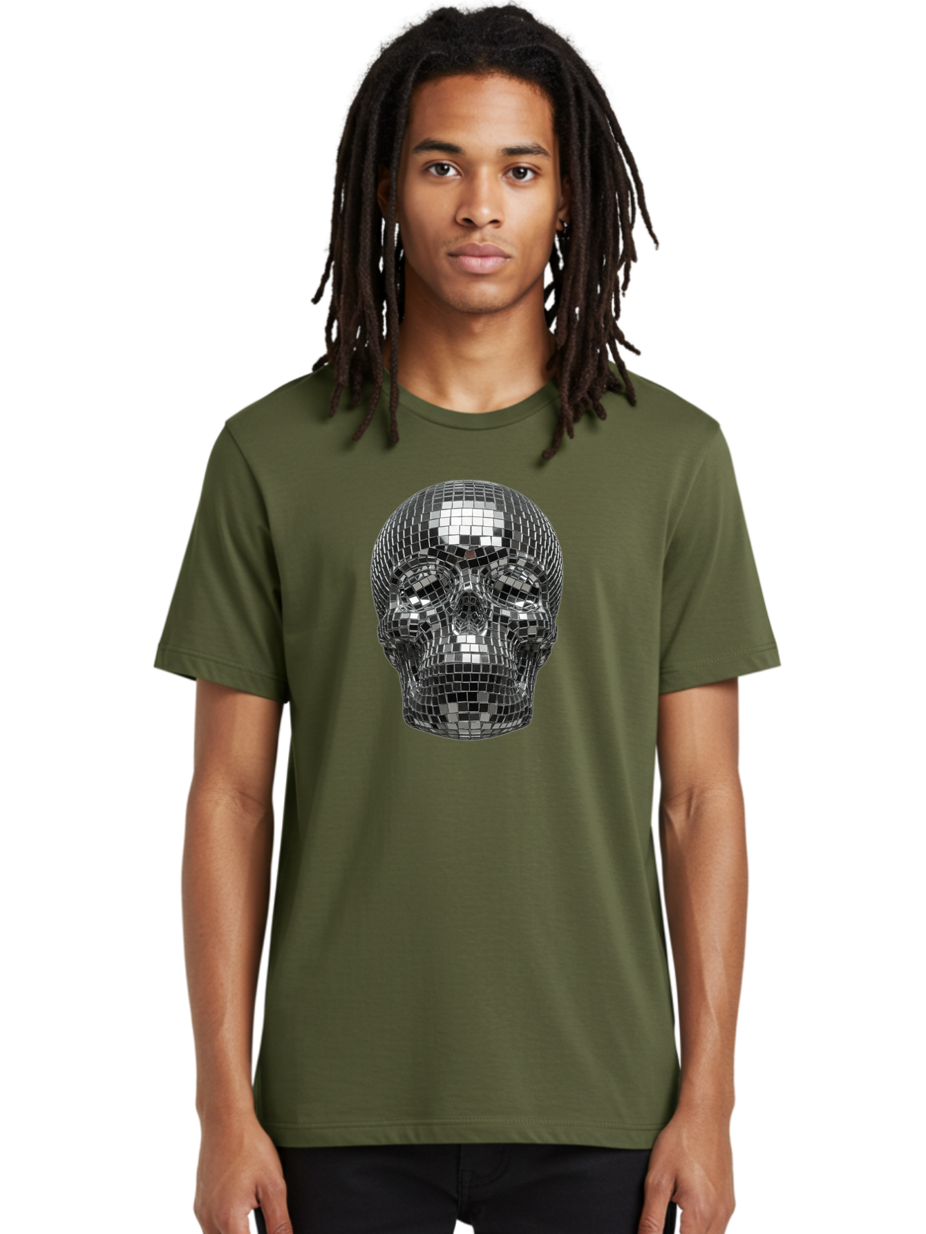 Disco-Ball-Skull-1 Men'S Graphic Tee, 100% Cotton, Comfortable Casual Summer Wear, Machine Washable, Vintage Camera, Old Camera, Antique Camera, Black Camera, Classic Photography, Photography Equipment, Nostalgic Device, Film Camera, Bak421