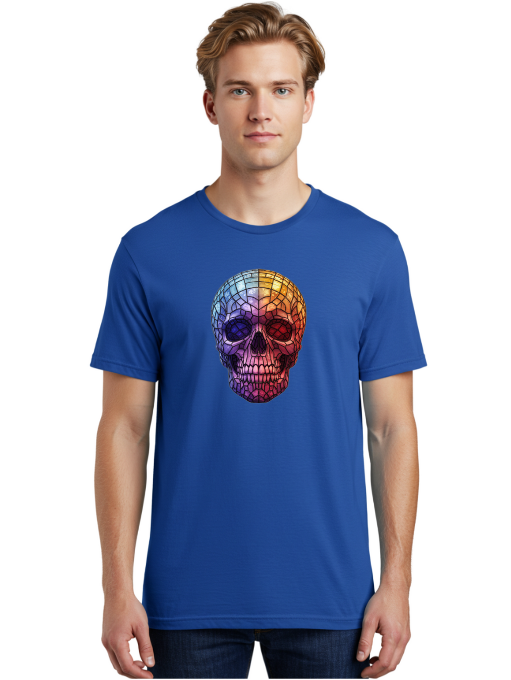 Disco-Ball-Skull-4 Men'S Graphic Tee, 100% Cotton, Comfortable Casual Summer Wear, Machine Washable, Vintage Camera, Old Camera, Antique Camera, Black Camera, Classic Photography, Photography Equipment, Nostalgic Device, Film Camera, Bak424