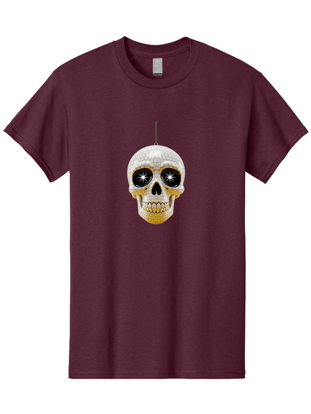 Disco-Skull-2 Men'S Graphic Tee, 100% Cotton, Comfortable Casual Summer Wear, Machine Washable, Vintage Camera, Old Camera, Antique Camera, Black Camera, Classic Photography, Photography Equipment, Nostalgic Device, Film Camera, Camera Art Bak427