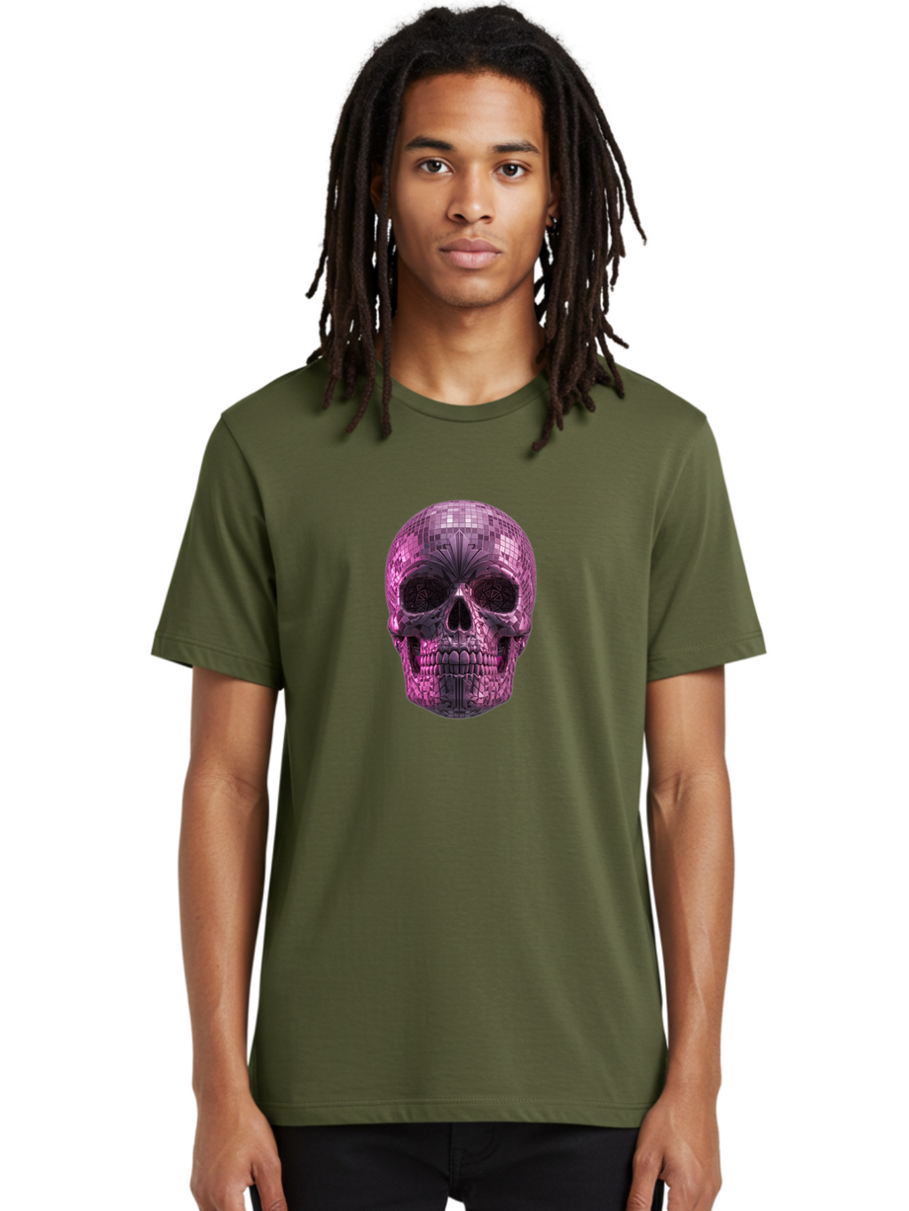 Disco-Skull-4 Men'S Graphic Tee, 100% Cotton, Comfortable Casual Summer Wear, Machine Washable, Vintage Camera, Old Camera, Antique Camera, Black Camera, Classic Photography, Photography Equipment, Nostalgic Device, Film Camera, Camera Art Bak429