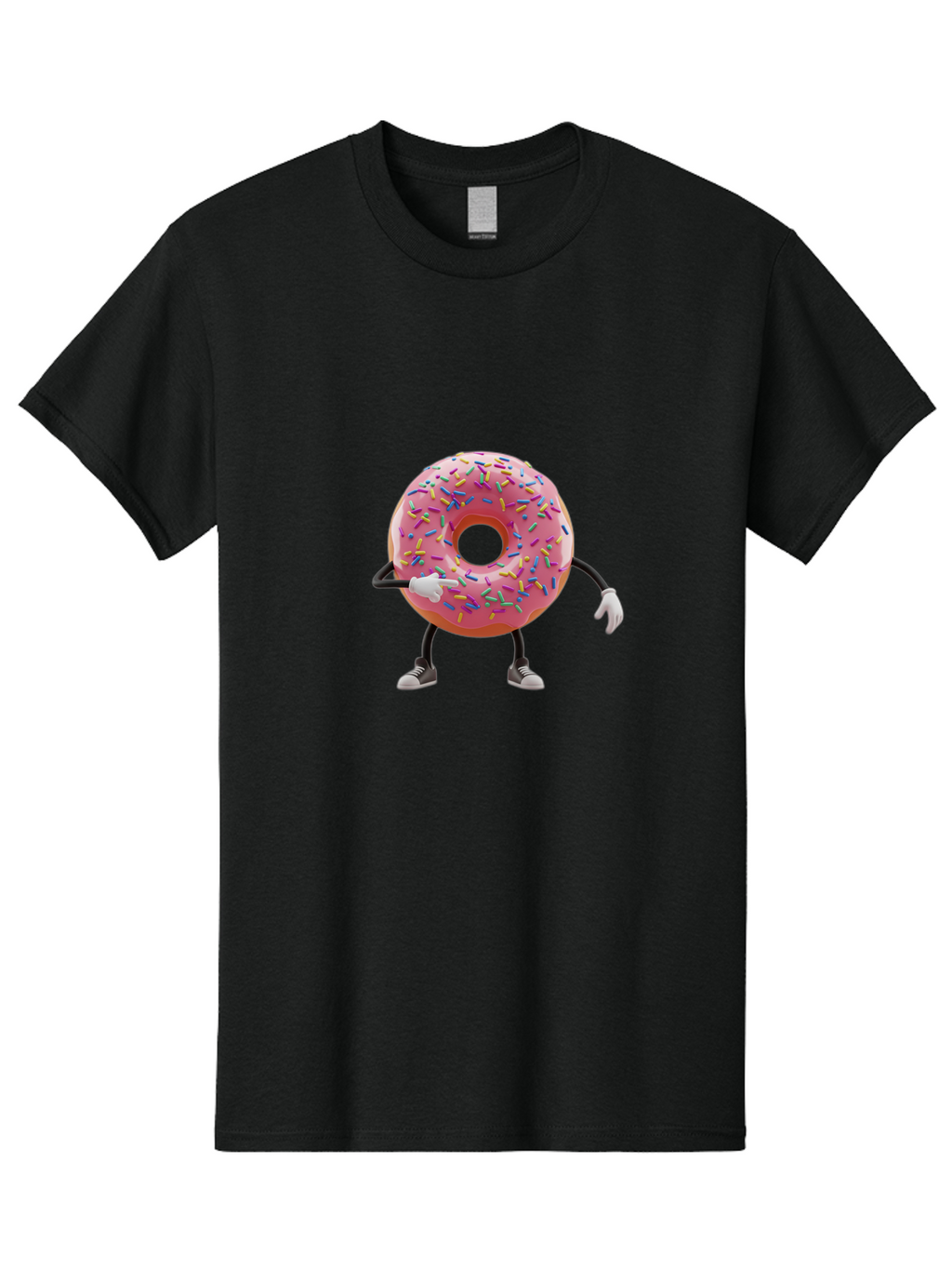 Donut-Character-2 Men'S Graphic Tee, 100% Cotton, Comfortable Casual Summer Wear, Machine Washable, Vintage Camera, Old Camera, Antique Camera, Black Camera, Classic Photography, Photography Equipment, Nostalgic Device, Film Camera, Camera Art Bak438