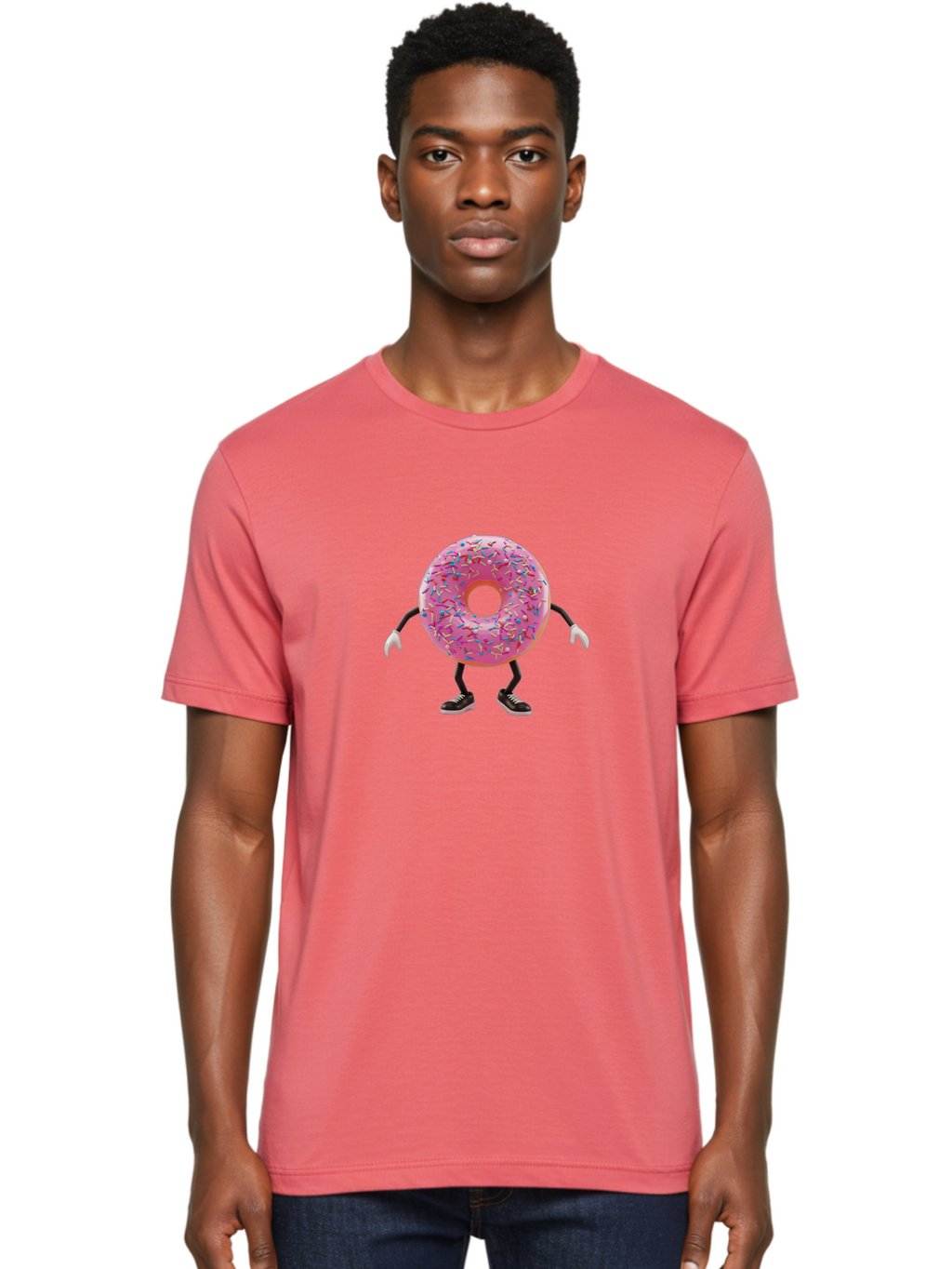 Donut-Character-3 Men'S Graphic Tee, 100% Cotton, Comfortable Casual Summer Wear, Machine Washable, Vintage Camera, Old Camera, Antique Camera, Black Camera, Classic Photography, Photography Equipment, Nostalgic Device, Film Camera, Camera Art Bak439