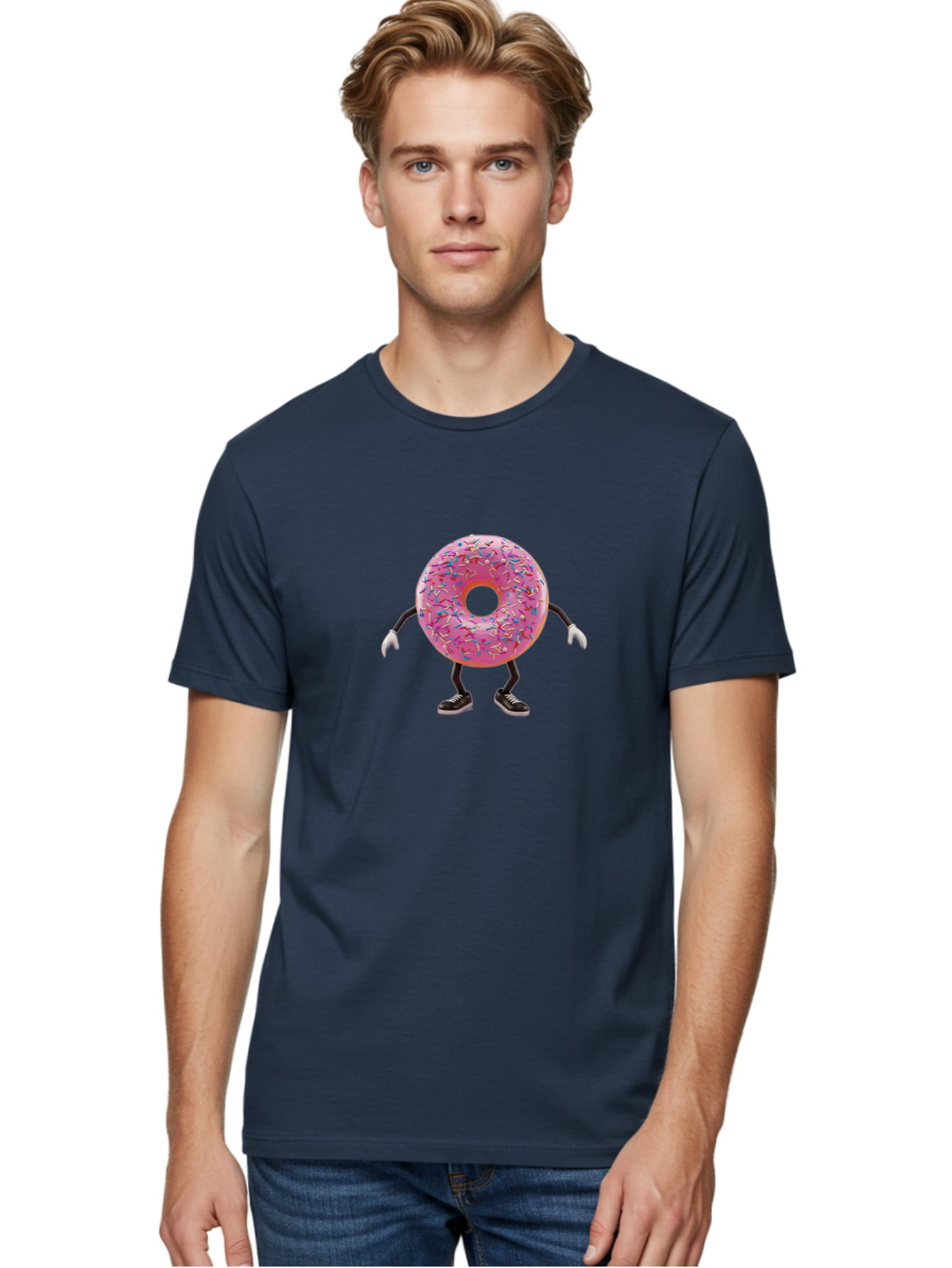 Donut-Character-3 Men'S Graphic Tee, 100% Cotton, Comfortable Casual Summer Wear, Machine Washable, Vintage Camera, Old Camera, Antique Camera, Black Camera, Classic Photography, Photography Equipment, Nostalgic Device, Film Camera, Camera Art Bak439