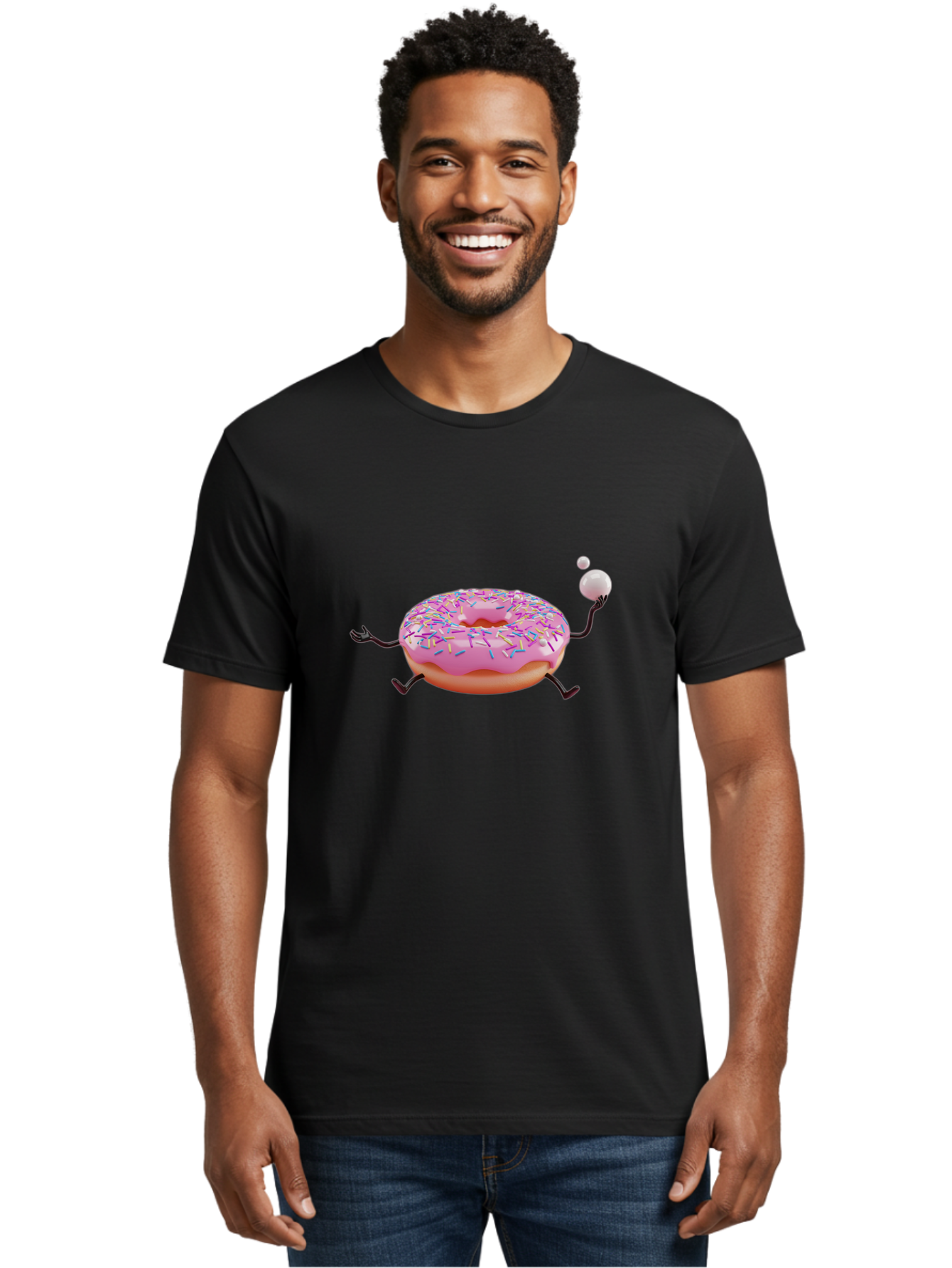 Donut-With-Arms Men'S Graphic Tee, 100% Cotton, Comfortable Casual Summer Wear, Machine Washable, Vintage Camera, Old Camera, Antique Camera, Black Camera, Classic Photography, Photography Equipment, Nostalgic Device, Film Camera, Camera Art Bak443