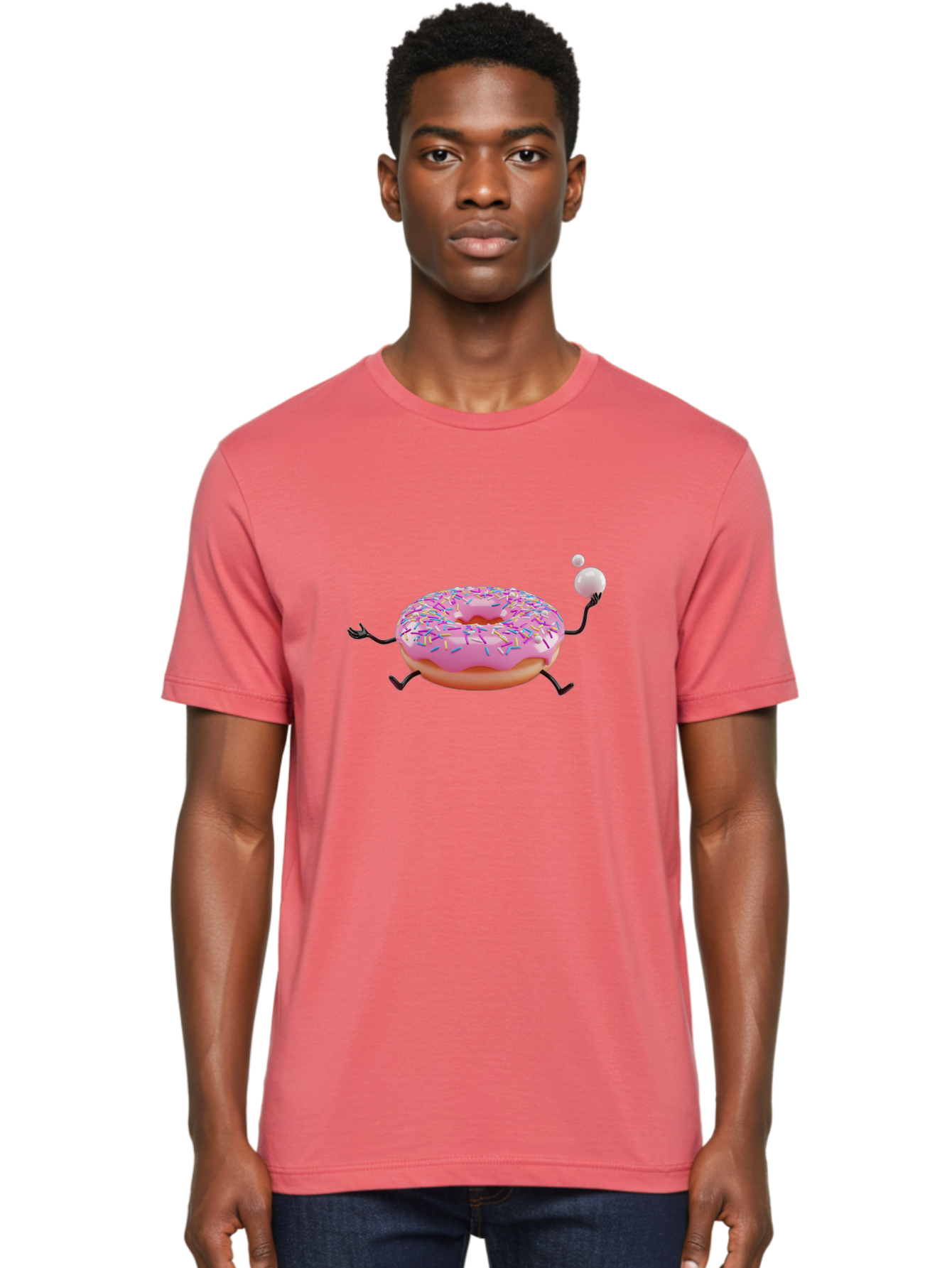 Donut-With-Arms Men'S Graphic Tee, 100% Cotton, Comfortable Casual Summer Wear, Machine Washable, Vintage Camera, Old Camera, Antique Camera, Black Camera, Classic Photography, Photography Equipment, Nostalgic Device, Film Camera, Camera Art Bak443