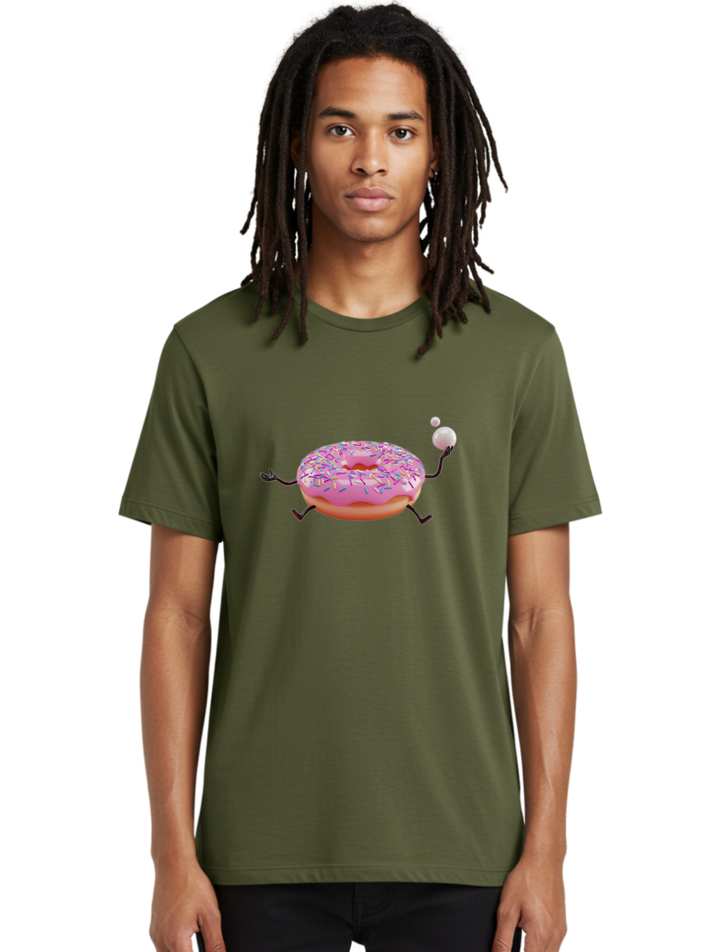 Donut-With-Arms Men'S Graphic Tee, 100% Cotton, Comfortable Casual Summer Wear, Machine Washable, Vintage Camera, Old Camera, Antique Camera, Black Camera, Classic Photography, Photography Equipment, Nostalgic Device, Film Camera, Camera Art Bak443