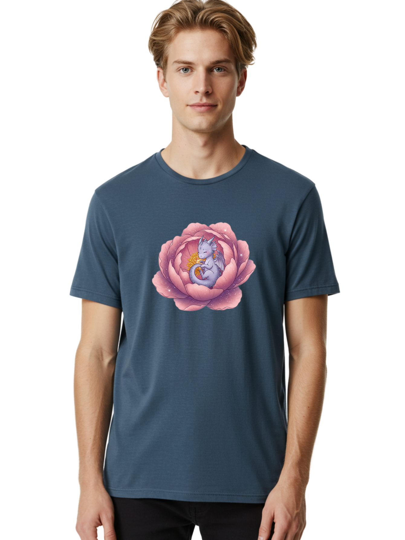 Dragon-In-A-Pink-Lotus Men'S Graphic Tee, 100% Cotton, Comfortable Casual Summer Wear, Machine Washable, Vintage Camera, Old Camera, Antique Camera, Black Camera, Classic Photography, Photography Equipment, Nostalgic Device, Film Camera, Bak450