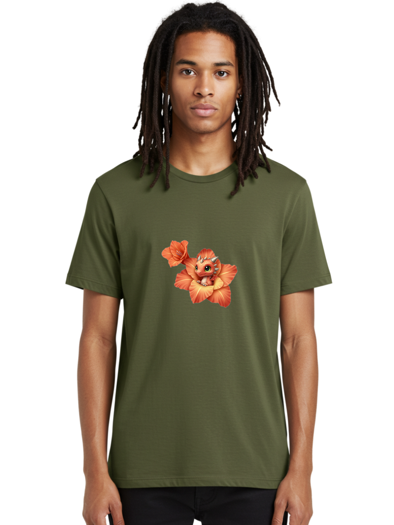 Dragon-In-Flower-1 Men'S Graphic Tee, 100% Cotton, Comfortable Casual Summer Wear, Machine Washable, Vintage Camera, Old Camera, Antique Camera, Black Camera, Classic Photography, Photography Equipment, Nostalgic Device, Film Camera, Bak453