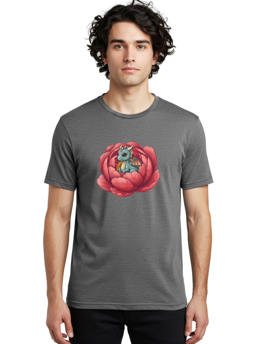 Dragon-In-Flower-2 Men'S Graphic Tee, 100% Cotton, Comfortable Casual Summer Wear, Machine Washable, Vintage Camera, Old Camera, Antique Camera, Black Camera, Classic Photography, Photography Equipment, Nostalgic Device, Film Camera, Bak454