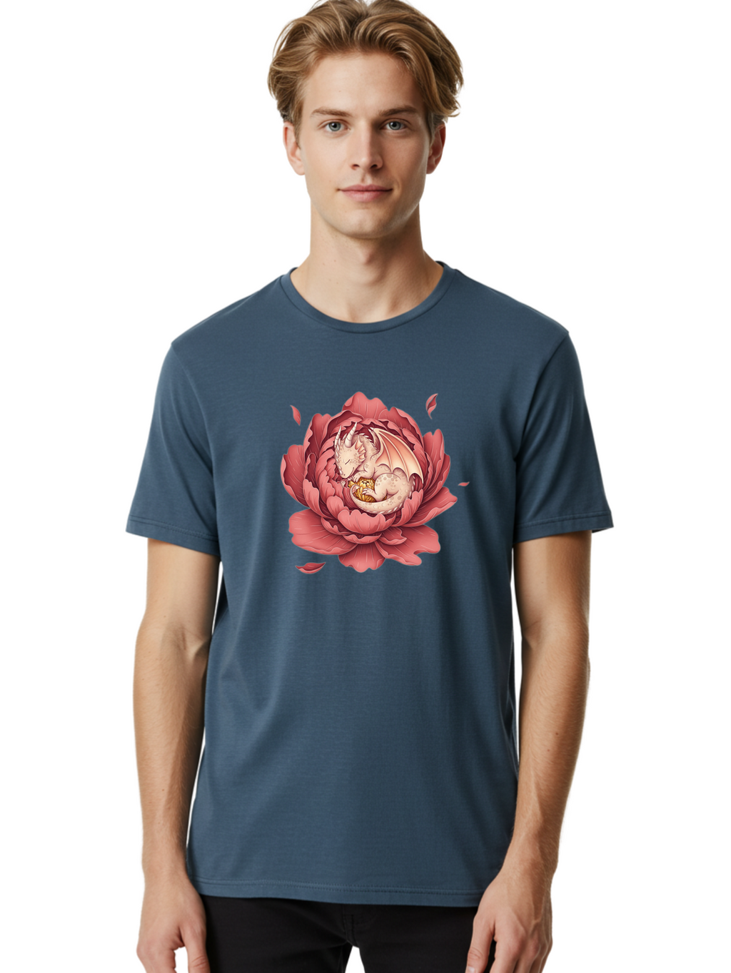 Dragon-In-Peony-Flower Men'S Graphic Tee, 100% Cotton, Comfortable Casual Summer Wear, Machine Washable, Vintage Camera, Old Camera, Antique Camera, Black Camera, Classic Photography, Photography Equipment, Nostalgic Device, Film Camera, Bak462