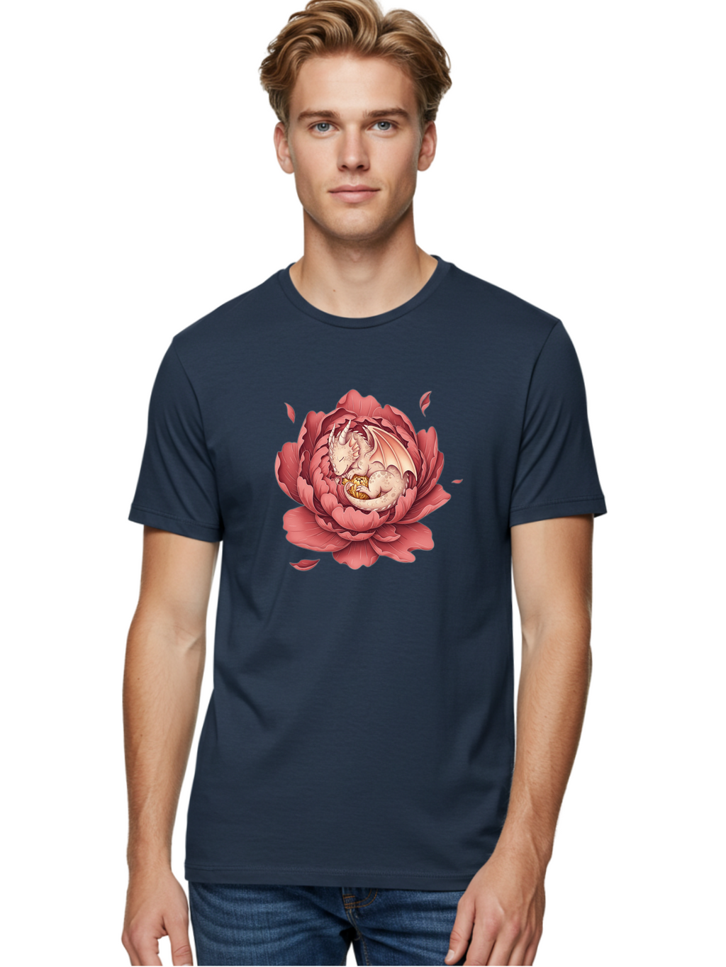 Dragon-In-Peony-Flower Men'S Graphic Tee, 100% Cotton, Comfortable Casual Summer Wear, Machine Washable, Vintage Camera, Old Camera, Antique Camera, Black Camera, Classic Photography, Photography Equipment, Nostalgic Device, Film Camera, Bak462