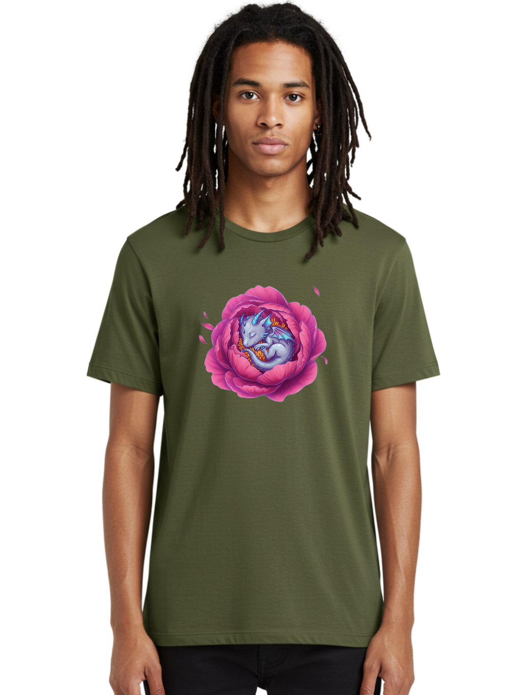 Dragon-In-Rose-1 Men'S Graphic Tee, 100% Cotton, Comfortable Casual Summer Wear, Machine Washable, Vintage Camera, Old Camera, Antique Camera, Black Camera, Classic Photography, Photography Equipment, Nostalgic Device, Film Camera, Camera Art Bak464