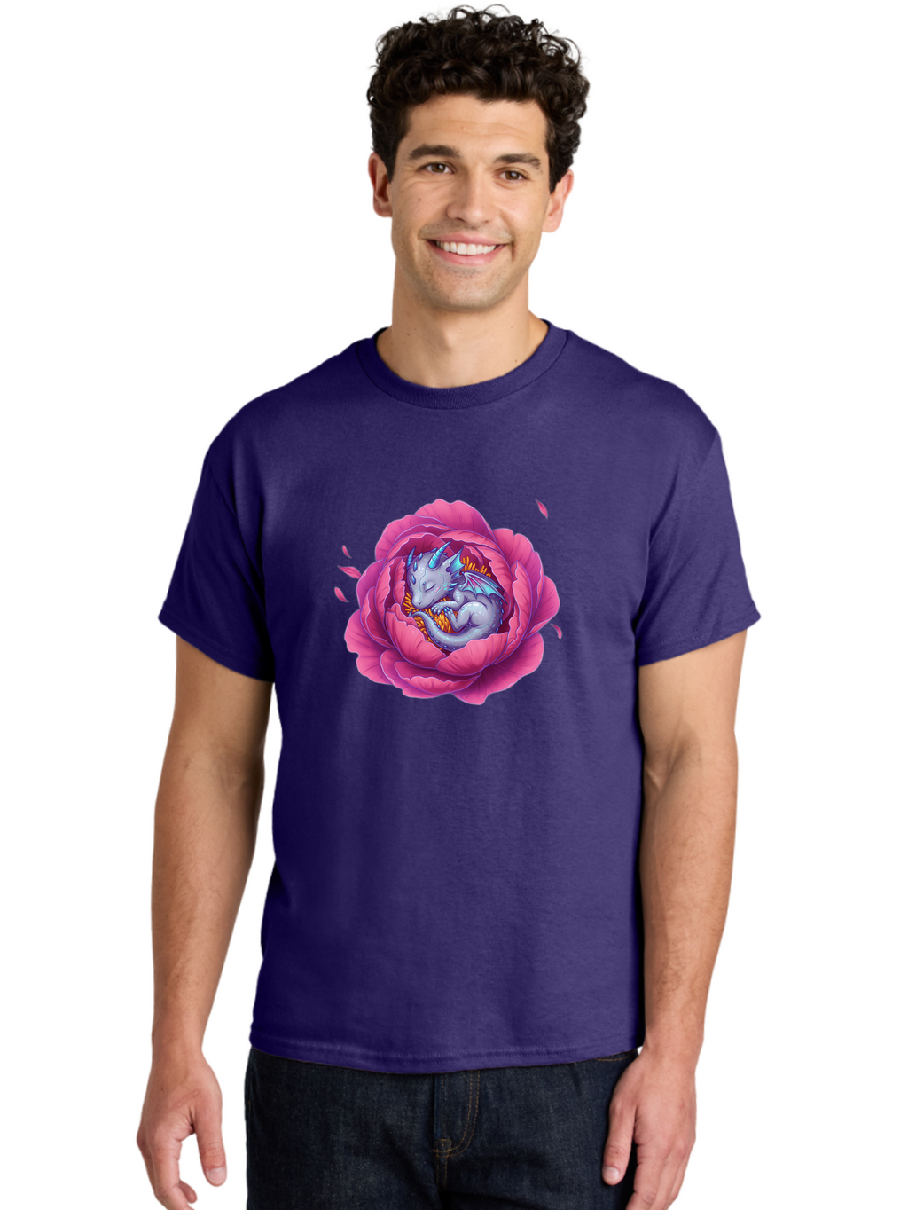 Dragon-In-Rose-1 Men'S Graphic Tee, 100% Cotton, Comfortable Casual Summer Wear, Machine Washable, Vintage Camera, Old Camera, Antique Camera, Black Camera, Classic Photography, Photography Equipment, Nostalgic Device, Film Camera, Camera Art Bak464