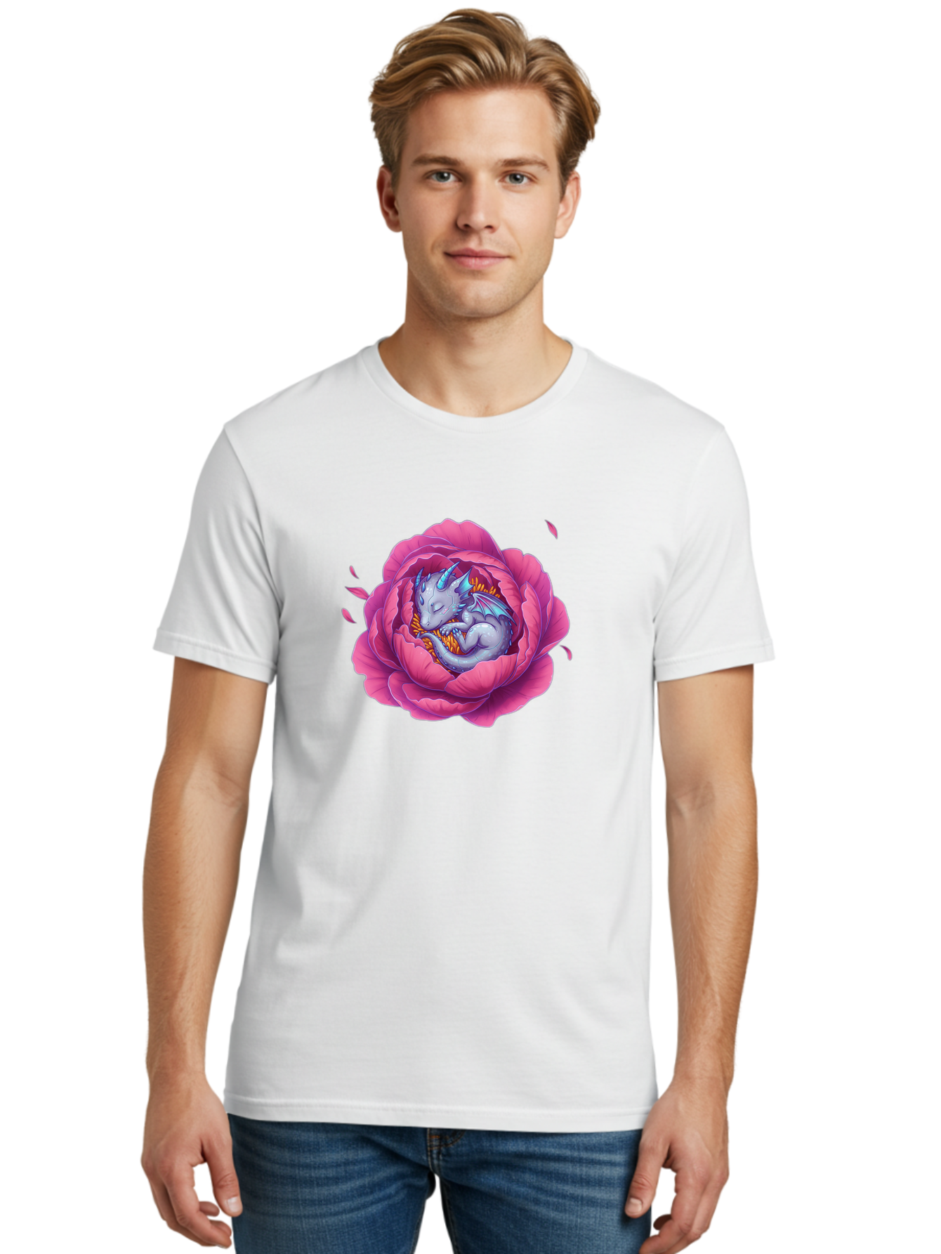 Dragon-In-Rose-1 Men'S Graphic Tee, 100% Cotton, Comfortable Casual Summer Wear, Machine Washable, Vintage Camera, Old Camera, Antique Camera, Black Camera, Classic Photography, Photography Equipment, Nostalgic Device, Film Camera, Camera Art Bak464