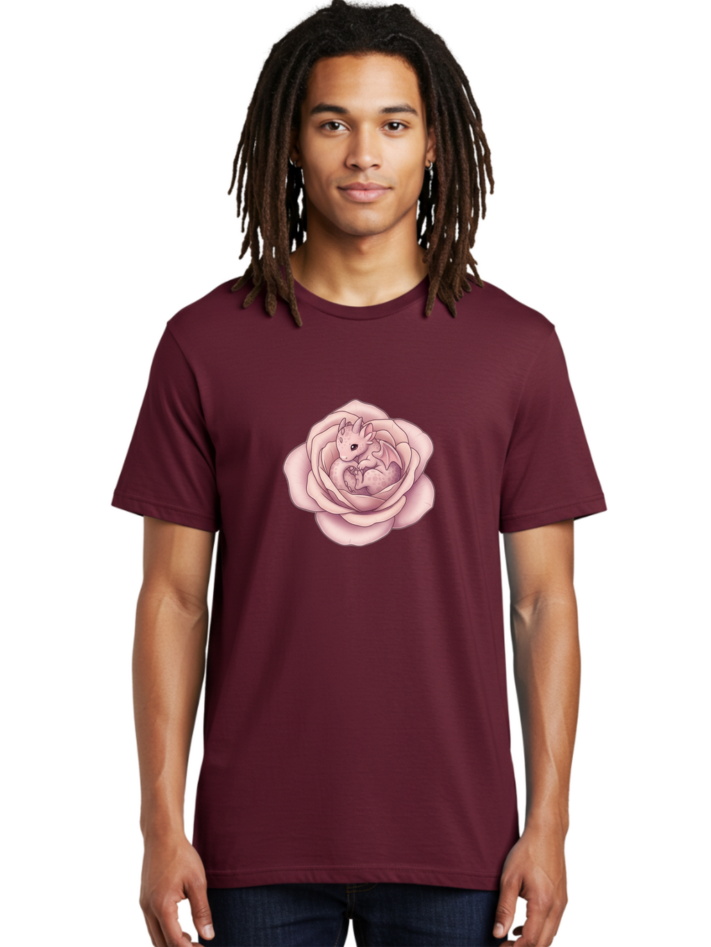Dragon-In-Rose-2 Men'S Graphic Tee, 100% Cotton, Comfortable Casual Summer Wear, Machine Washable, Vintage Camera, Old Camera, Antique Camera, Black Camera, Classic Photography, Photography Equipment, Nostalgic Device, Film Camera, Camera Art Bak465