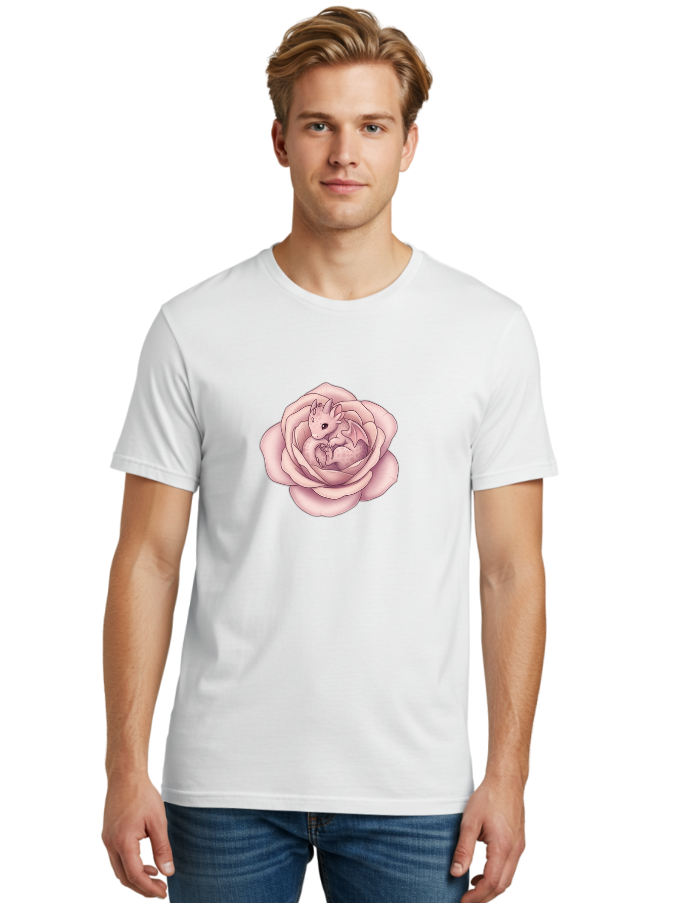 Dragon-In-Rose-2 Men'S Graphic Tee, 100% Cotton, Comfortable Casual Summer Wear, Machine Washable, Vintage Camera, Old Camera, Antique Camera, Black Camera, Classic Photography, Photography Equipment, Nostalgic Device, Film Camera, Camera Art Bak465