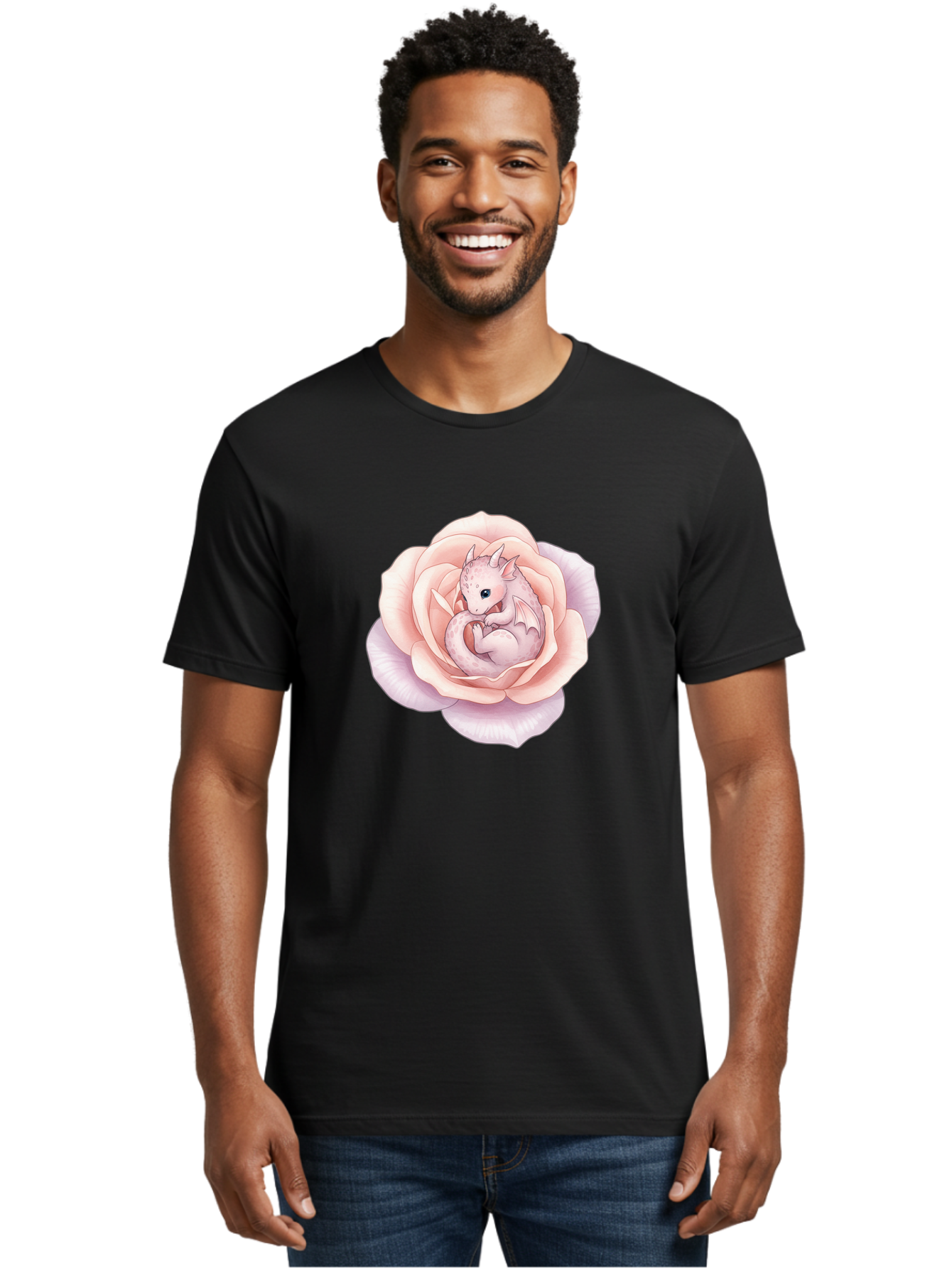 Dragon-In-Rose-3 Men'S Graphic Tee, 100% Cotton, Comfortable Casual Summer Wear, Machine Washable, Vintage Camera, Old Camera, Antique Camera, Black Camera, Classic Photography, Photography Equipment, Nostalgic Device, Film Camera, Camera Art Bak466