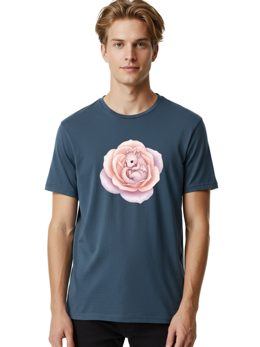 Dragon-In-Rose-3 Men'S Graphic Tee, 100% Cotton, Comfortable Casual Summer Wear, Machine Washable, Vintage Camera, Old Camera, Antique Camera, Black Camera, Classic Photography, Photography Equipment, Nostalgic Device, Film Camera, Camera Art Bak466