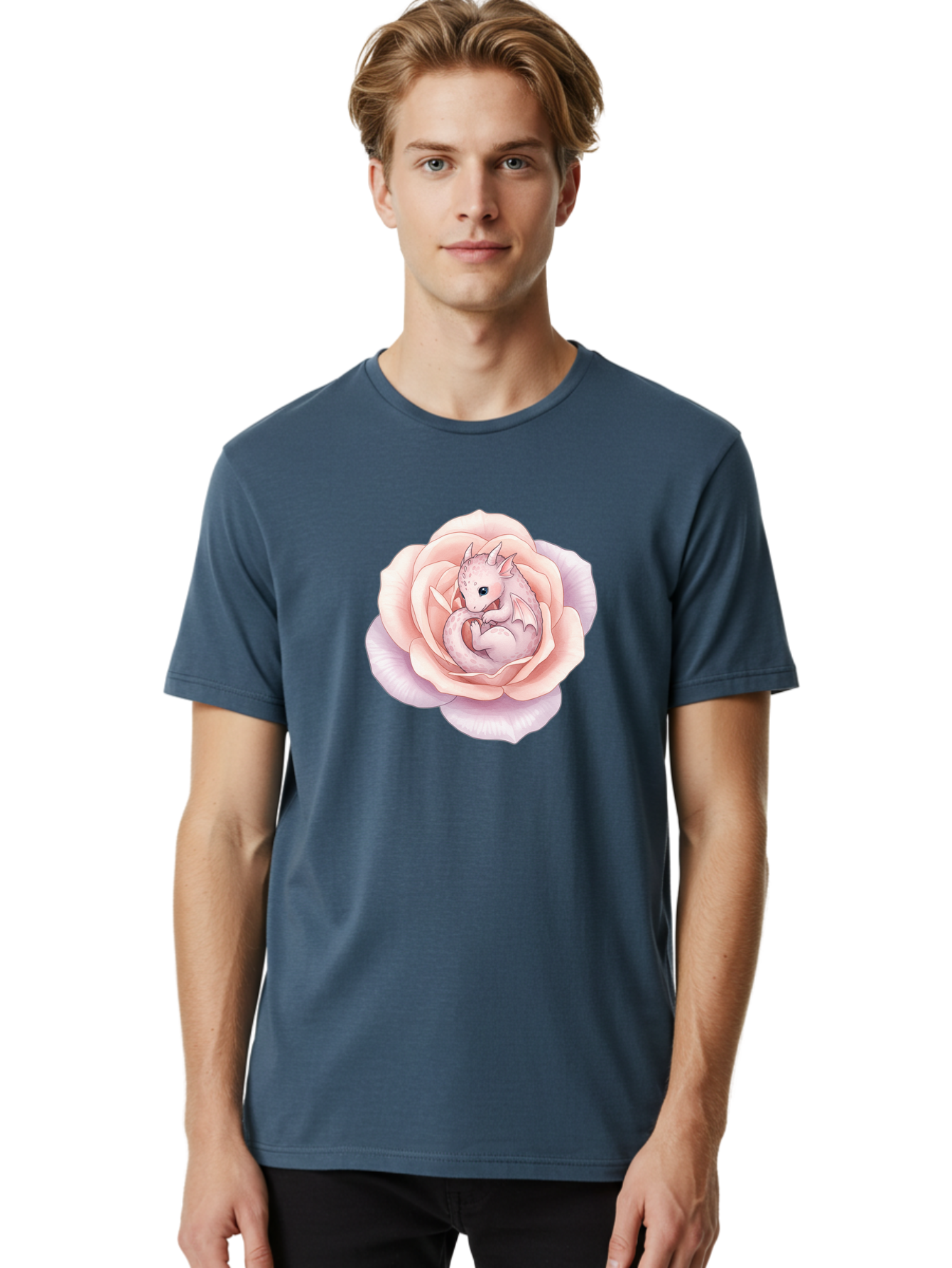 Dragon-In-Rose-3 Men'S Graphic Tee, 100% Cotton, Comfortable Casual Summer Wear, Machine Washable, Vintage Camera, Old Camera, Antique Camera, Black Camera, Classic Photography, Photography Equipment, Nostalgic Device, Film Camera, Camera Art Bak466