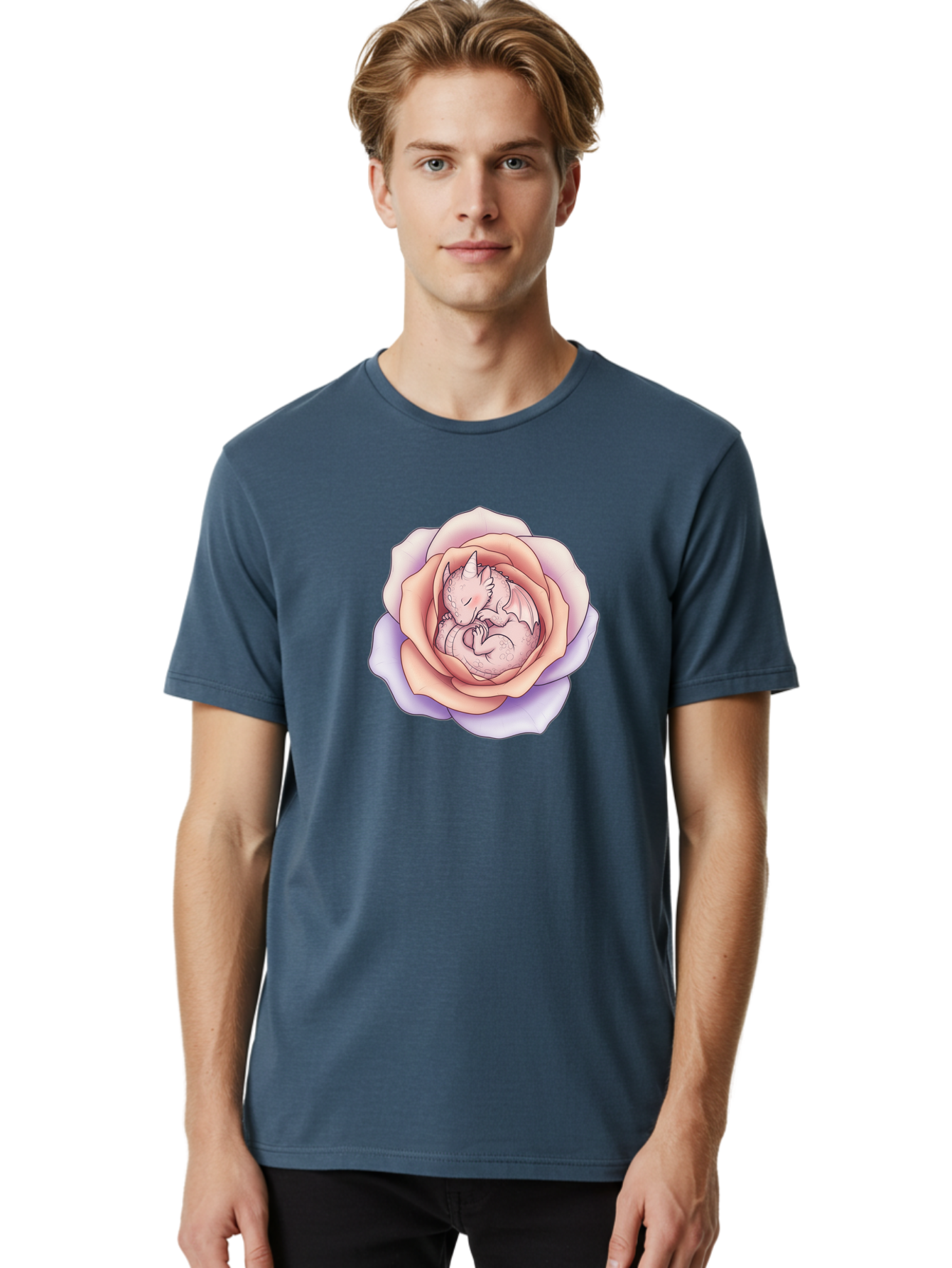 Dragon-In-Rose-4 Men'S Graphic Tee, 100% Cotton, Comfortable Casual Summer Wear, Machine Washable, Vintage Camera, Old Camera, Antique Camera, Black Camera, Classic Photography, Photography Equipment, Nostalgic Device, Film Camera, Camera Art Bak467