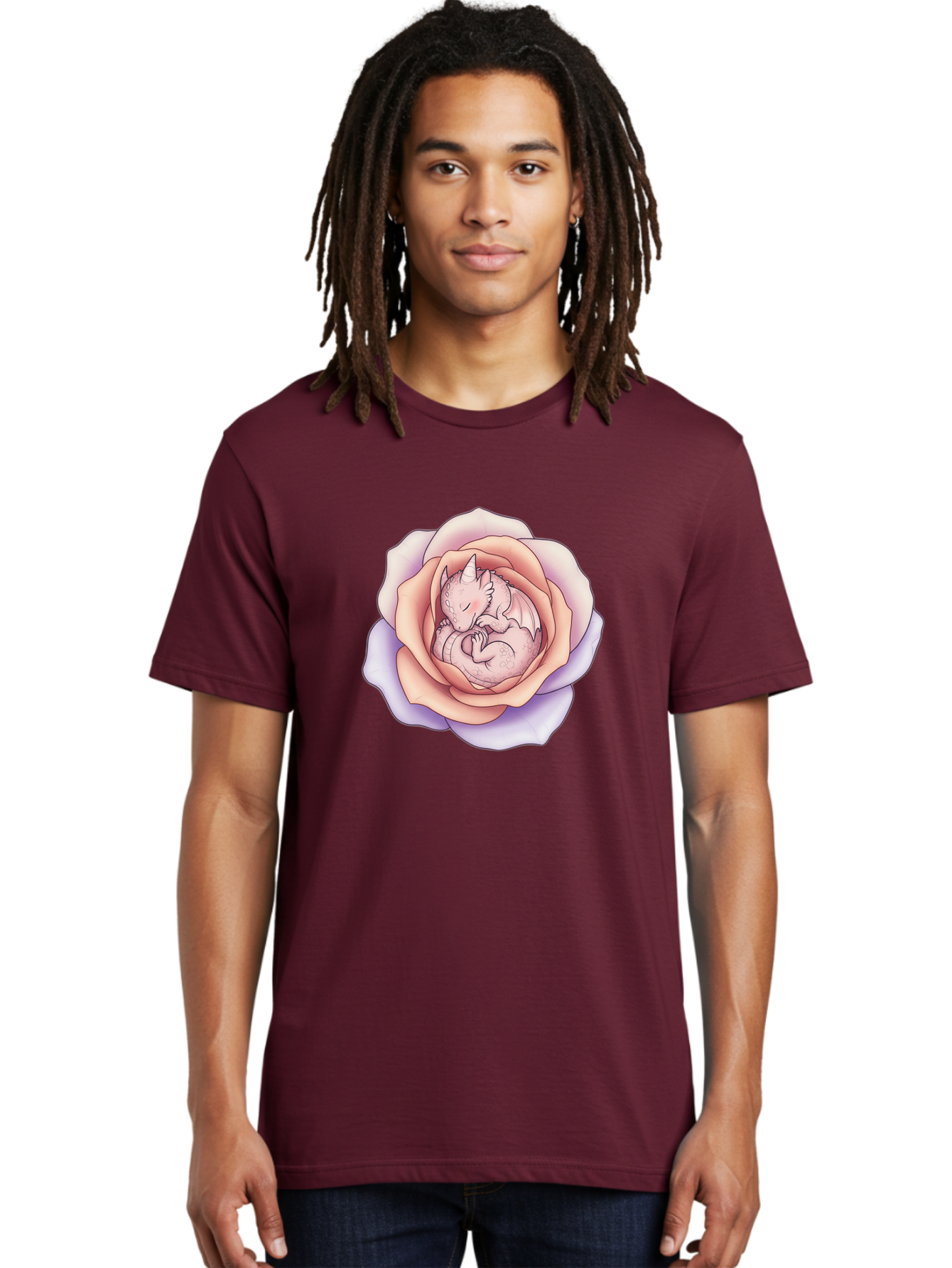 Dragon-In-Rose-4 Men'S Graphic Tee, 100% Cotton, Comfortable Casual Summer Wear, Machine Washable, Vintage Camera, Old Camera, Antique Camera, Black Camera, Classic Photography, Photography Equipment, Nostalgic Device, Film Camera, Camera Art Bak467