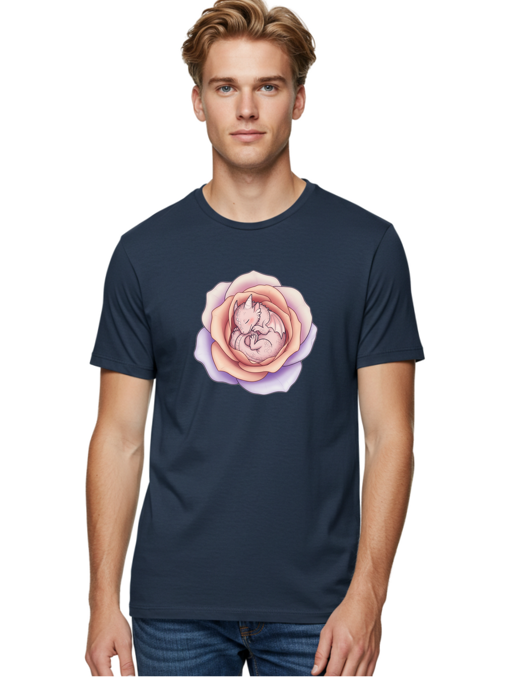Dragon-In-Rose-4 Men'S Graphic Tee, 100% Cotton, Comfortable Casual Summer Wear, Machine Washable, Vintage Camera, Old Camera, Antique Camera, Black Camera, Classic Photography, Photography Equipment, Nostalgic Device, Film Camera, Camera Art Bak467