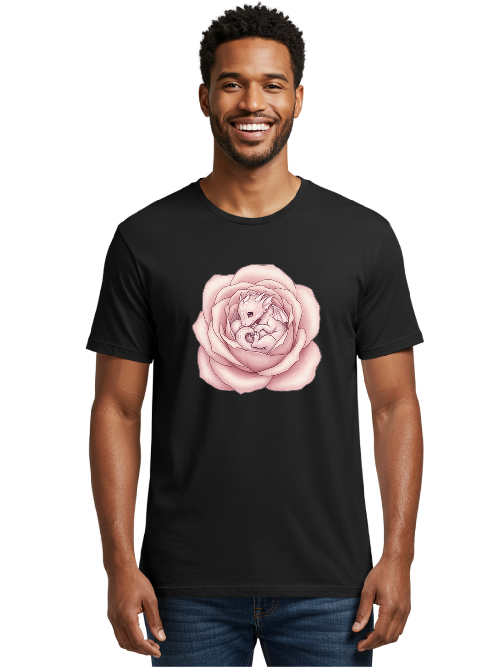 Dragon-In-Rose-5 Men'S Graphic Tee, 100% Cotton, Comfortable Casual Summer Wear, Machine Washable, Vintage Camera, Old Camera, Antique Camera, Black Camera, Classic Photography, Photography Equipment, Nostalgic Device, Film Camera, Camera Art Bak468