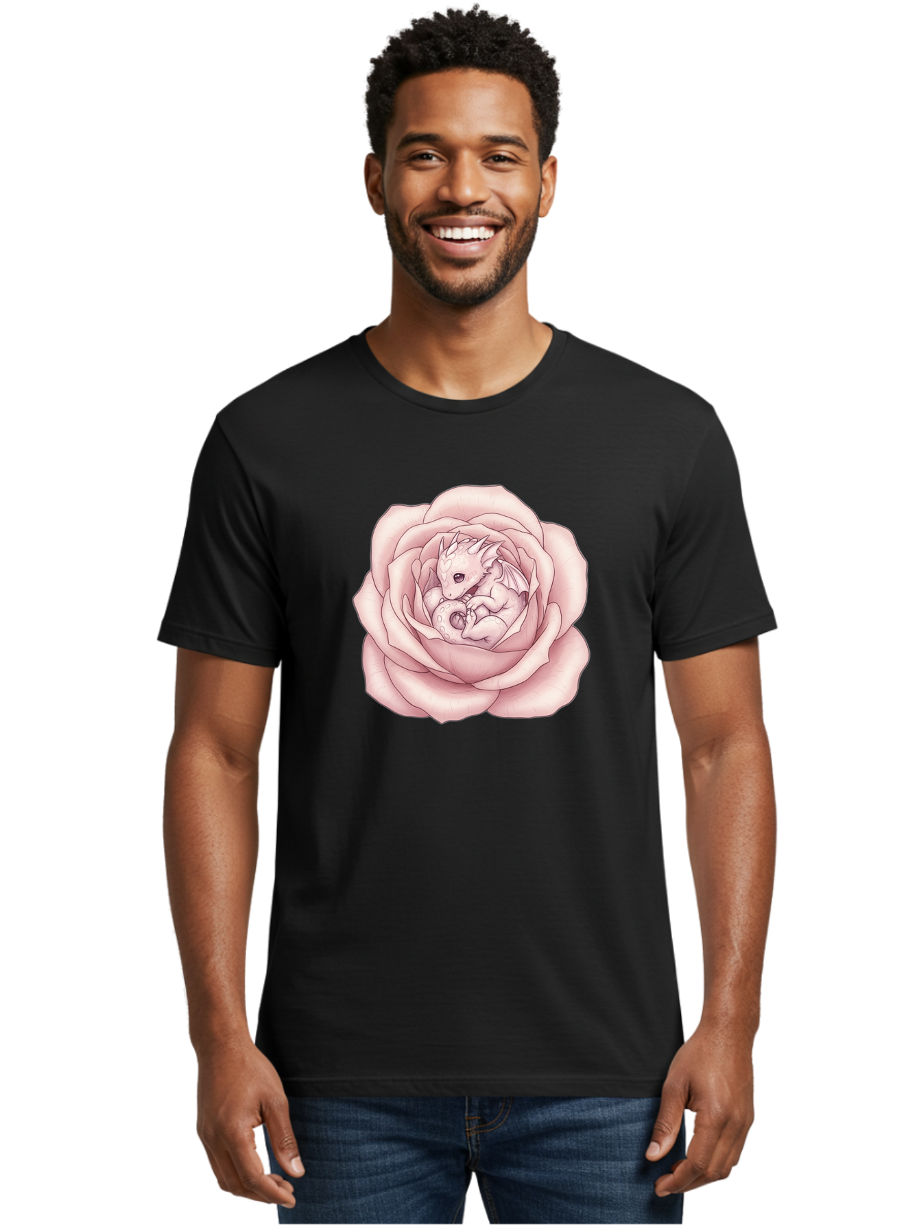 Dragon-In-Rose-5 Men'S Graphic Tee, 100% Cotton, Comfortable Casual Summer Wear, Machine Washable, Vintage Camera, Old Camera, Antique Camera, Black Camera, Classic Photography, Photography Equipment, Nostalgic Device, Film Camera, Camera Art Bak468