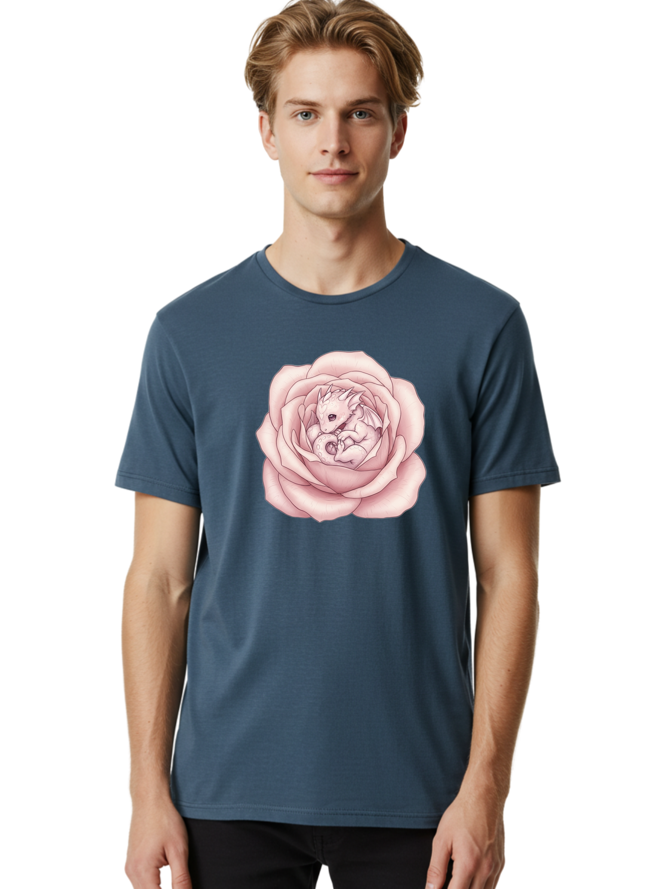Dragon-In-Rose-5 Men'S Graphic Tee, 100% Cotton, Comfortable Casual Summer Wear, Machine Washable, Vintage Camera, Old Camera, Antique Camera, Black Camera, Classic Photography, Photography Equipment, Nostalgic Device, Film Camera, Camera Art Bak468
