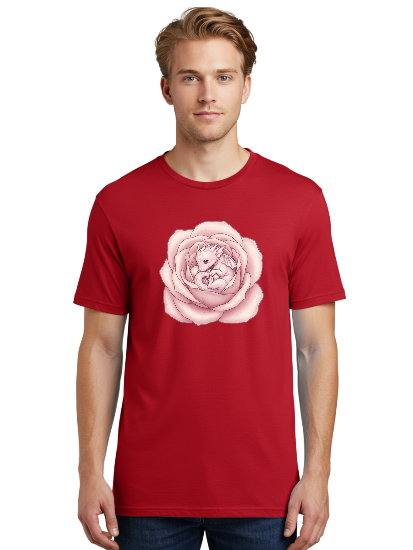 Dragon-In-Rose-5 Men'S Graphic Tee, 100% Cotton, Comfortable Casual Summer Wear, Machine Washable, Vintage Camera, Old Camera, Antique Camera, Black Camera, Classic Photography, Photography Equipment, Nostalgic Device, Film Camera, Camera Art Bak468