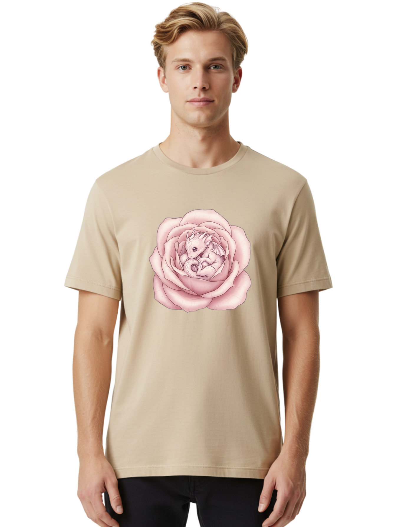 Dragon-In-Rose-5 Men'S Graphic Tee, 100% Cotton, Comfortable Casual Summer Wear, Machine Washable, Vintage Camera, Old Camera, Antique Camera, Black Camera, Classic Photography, Photography Equipment, Nostalgic Device, Film Camera, Camera Art Bak468
