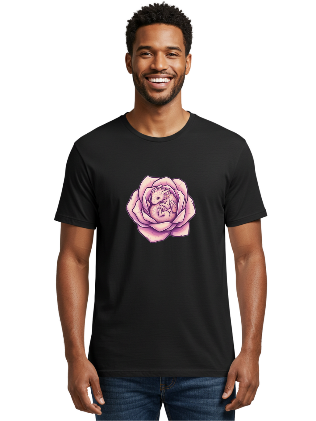 Dragon-In-Rose-7 Men'S Graphic Tee, 100% Cotton, Comfortable Casual Summer Wear, Machine Washable, Vintage Camera, Old Camera, Antique Camera, Black Camera, Classic Photography, Photography Equipment, Nostalgic Device, Film Camera, Camera Art Bak470