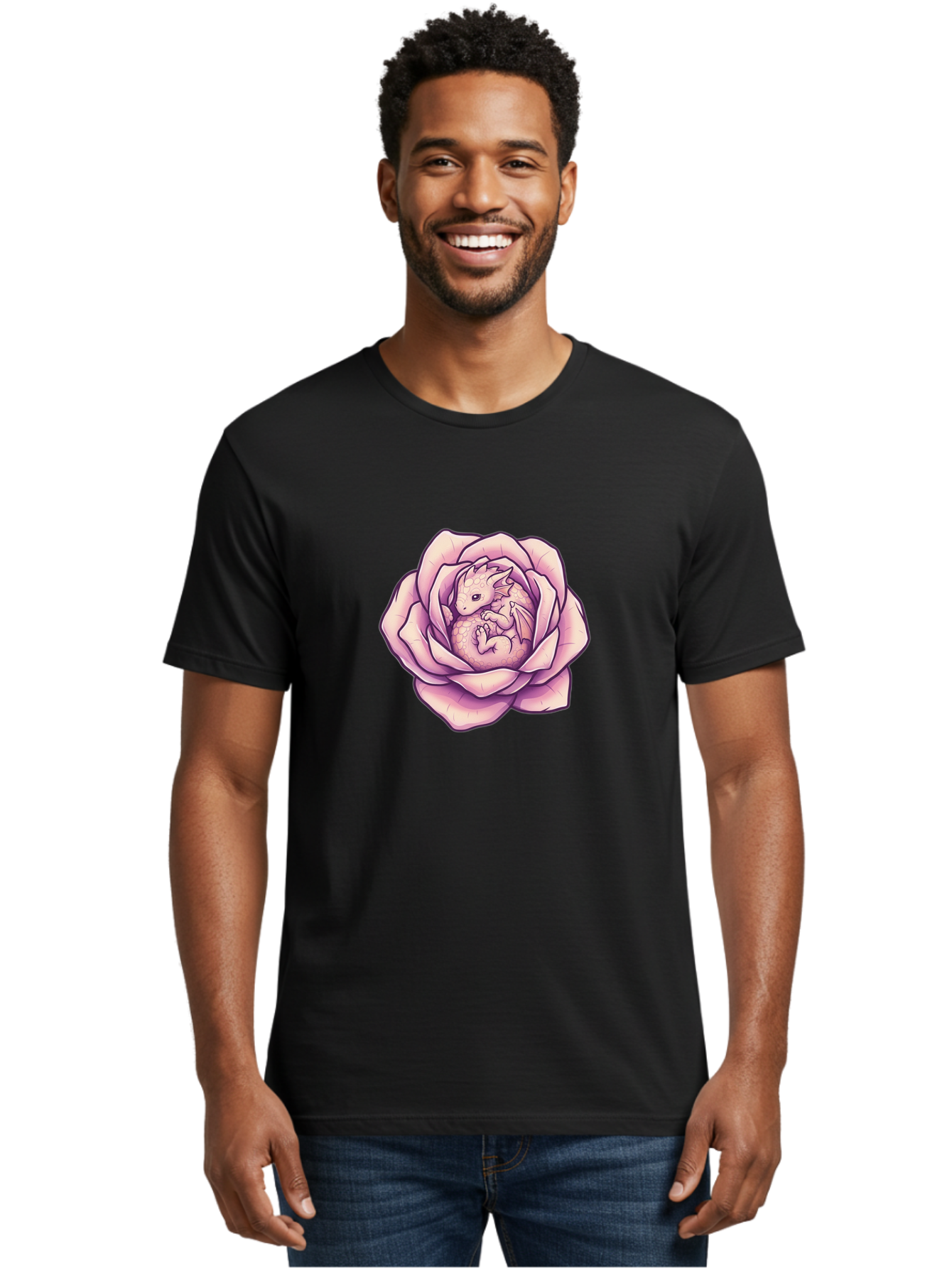 Dragon-In-Rose-7 Men'S Graphic Tee, 100% Cotton, Comfortable Casual Summer Wear, Machine Washable, Vintage Camera, Old Camera, Antique Camera, Black Camera, Classic Photography, Photography Equipment, Nostalgic Device, Film Camera, Camera Art Bak470