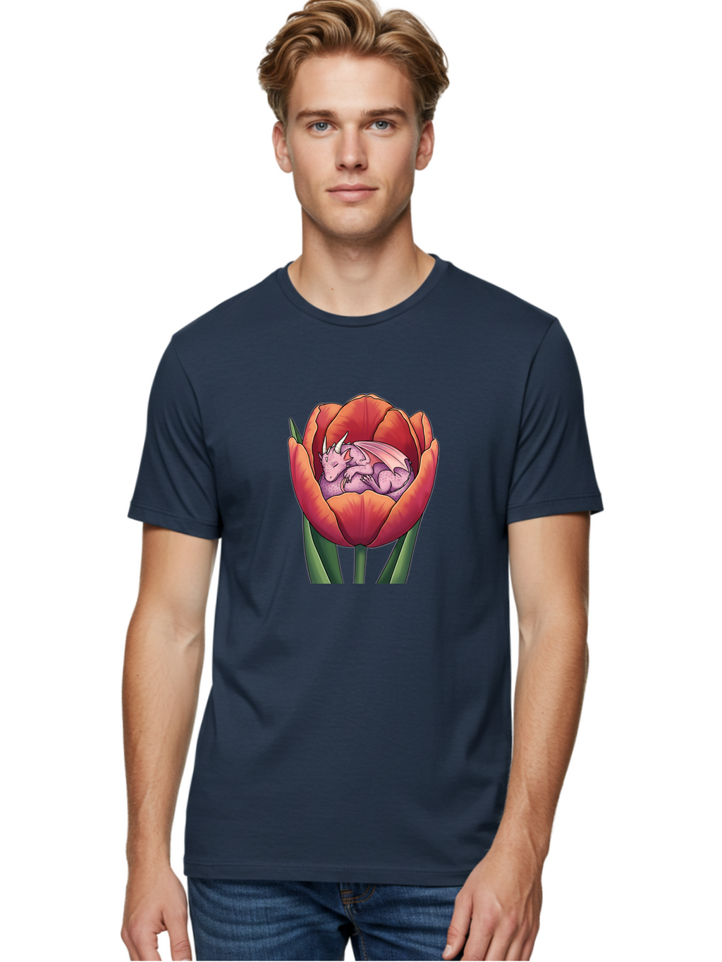 Dragon-In-Tulip-1 Men'S Graphic Tee, 100% Cotton, Comfortable Casual Summer Wear, Machine Washable, Vintage Camera, Old Camera, Antique Camera, Black Camera, Classic Photography, Photography Equipment, Nostalgic Device, Film Camera, Camera Art Bak473