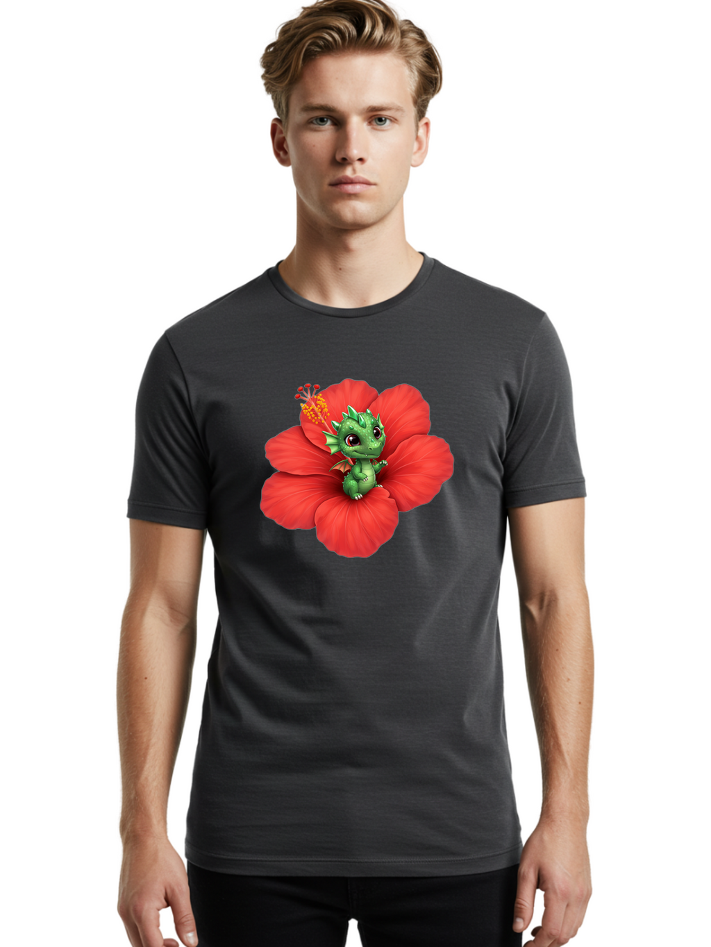 Dragon-On-Hibiscus Men'S Graphic Tee, 100% Cotton, Comfortable Casual Summer Wear, Machine Washable, Vintage Camera, Old Camera, Antique Camera, Black Camera, Classic Photography, Photography Equipment, Nostalgic Device, Film Camera, Bak481