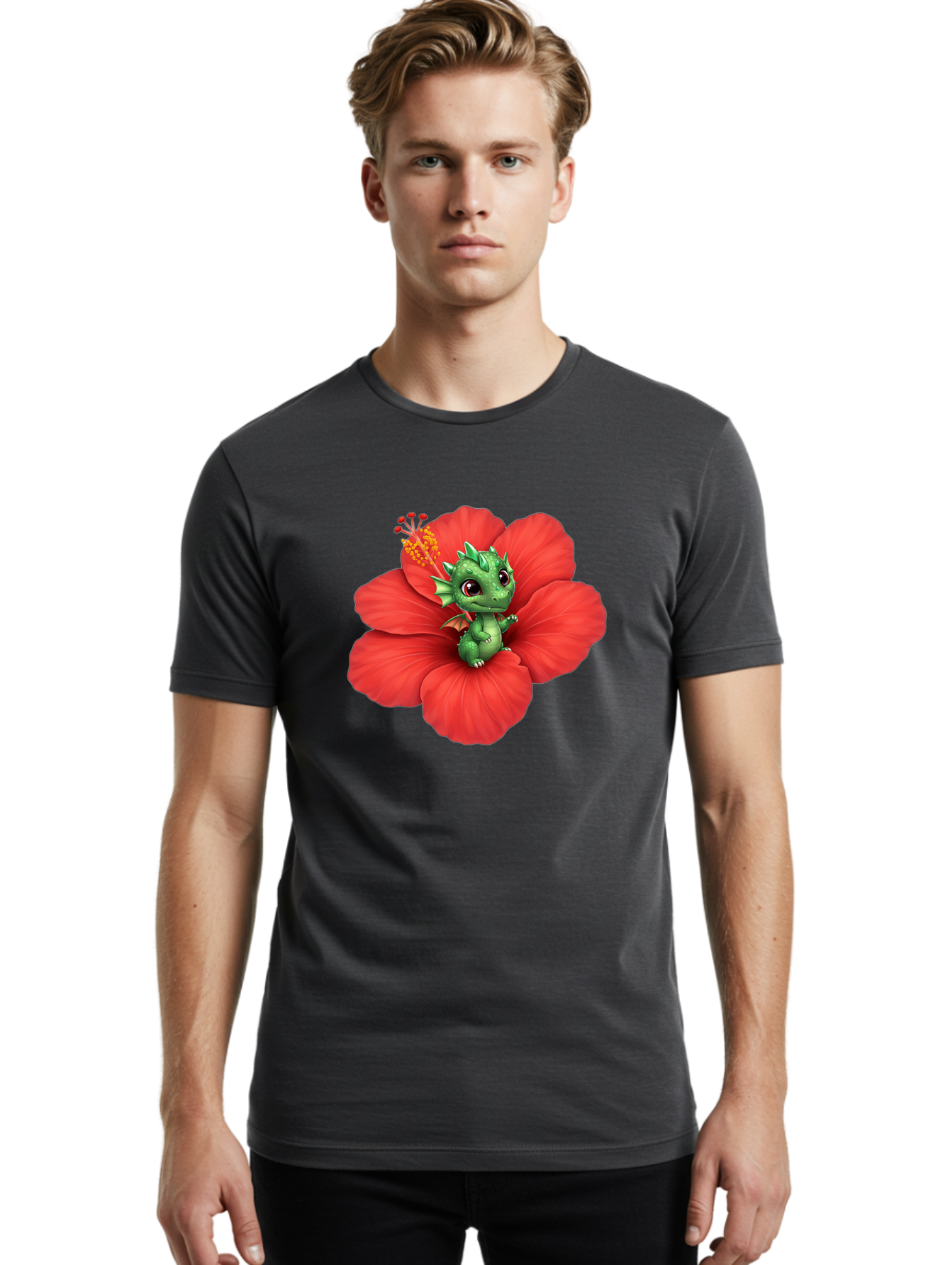 Dragon-On-Hibiscus Men'S Graphic Tee, 100% Cotton, Comfortable Casual Summer Wear, Machine Washable, Vintage Camera, Old Camera, Antique Camera, Black Camera, Classic Photography, Photography Equipment, Nostalgic Device, Film Camera, Bak481