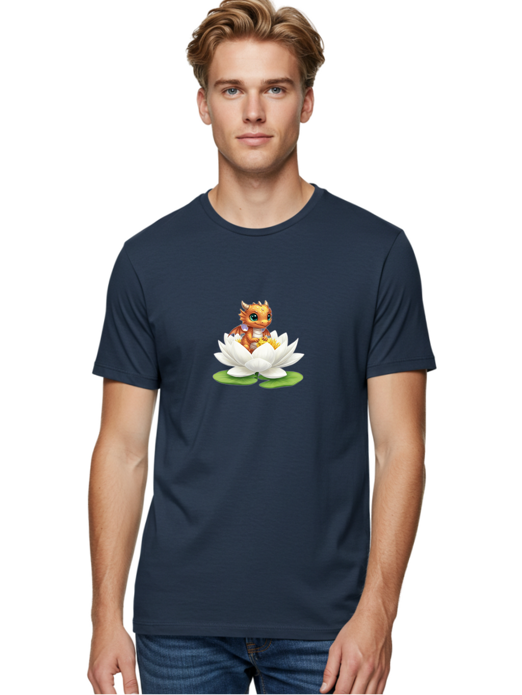 Dragon-On-Lotus-1 Men'S Graphic Tee, 100% Cotton, Comfortable Casual Summer Wear, Machine Washable, Vintage Camera, Old Camera, Antique Camera, Black Camera, Classic Photography, Photography Equipment, Nostalgic Device, Film Camera, Camera Art Bak482