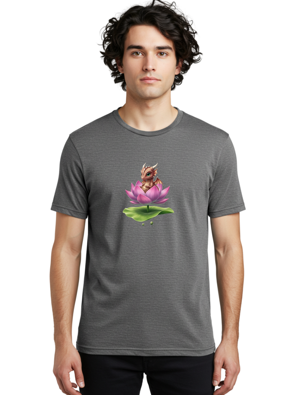Dragon-On-Lotus-Flower-1 Men'S Graphic Tee, 100% Cotton, Comfortable Casual Summer Wear, Machine Washable, Vintage Camera, Old Camera, Antique Camera, Black Camera, Classic Photography, Photography Equipment, Nostalgic Device, Film Camera, Bak483