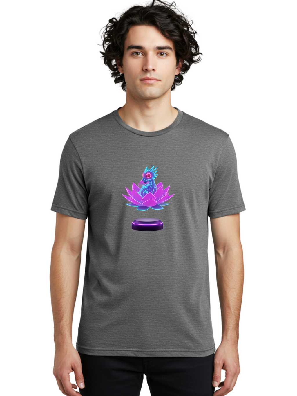 Dragon-On-Lotus-Flower-2 Men'S Graphic Tee, 100% Cotton, Comfortable Casual Summer Wear, Machine Washable, Vintage Camera, Old Camera, Antique Camera, Black Camera, Classic Photography, Photography Equipment, Nostalgic Device, Film Camera, Bak484
