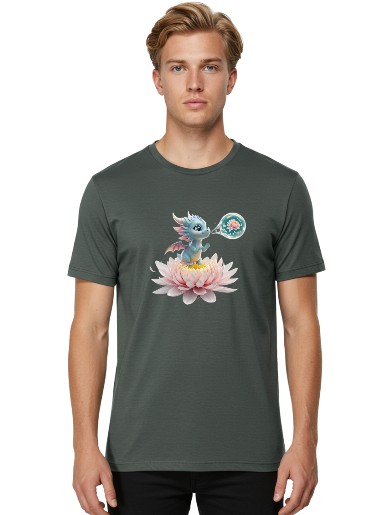 Dragon-On-Lotus Men'S Graphic Tee, 100% Cotton, Comfortable Casual Summer Wear, Machine Washable, Vintage Camera, Old Camera, Antique Camera, Black Camera, Classic Photography, Photography Equipment, Nostalgic Device, Film Camera, Camera Art Bak486