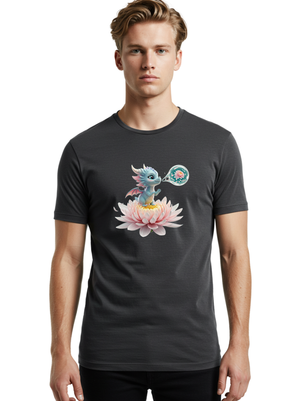 Dragon-On-Lotus Men'S Graphic Tee, 100% Cotton, Comfortable Casual Summer Wear, Machine Washable, Vintage Camera, Old Camera, Antique Camera, Black Camera, Classic Photography, Photography Equipment, Nostalgic Device, Film Camera, Camera Art Bak486