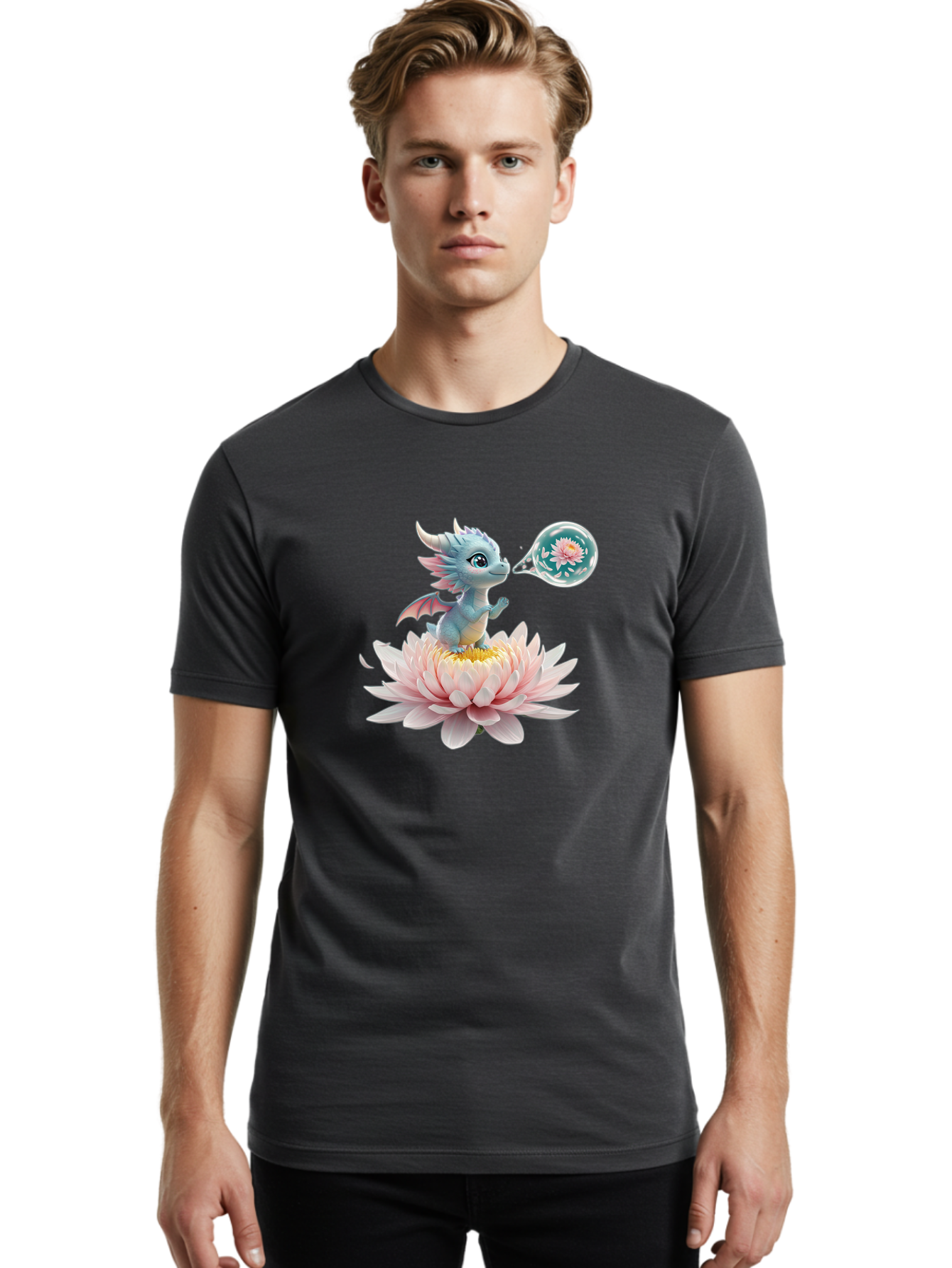 Dragon-On-Lotus Men'S Graphic Tee, 100% Cotton, Comfortable Casual Summer Wear, Machine Washable, Vintage Camera, Old Camera, Antique Camera, Black Camera, Classic Photography, Photography Equipment, Nostalgic Device, Film Camera, Camera Art Bak486