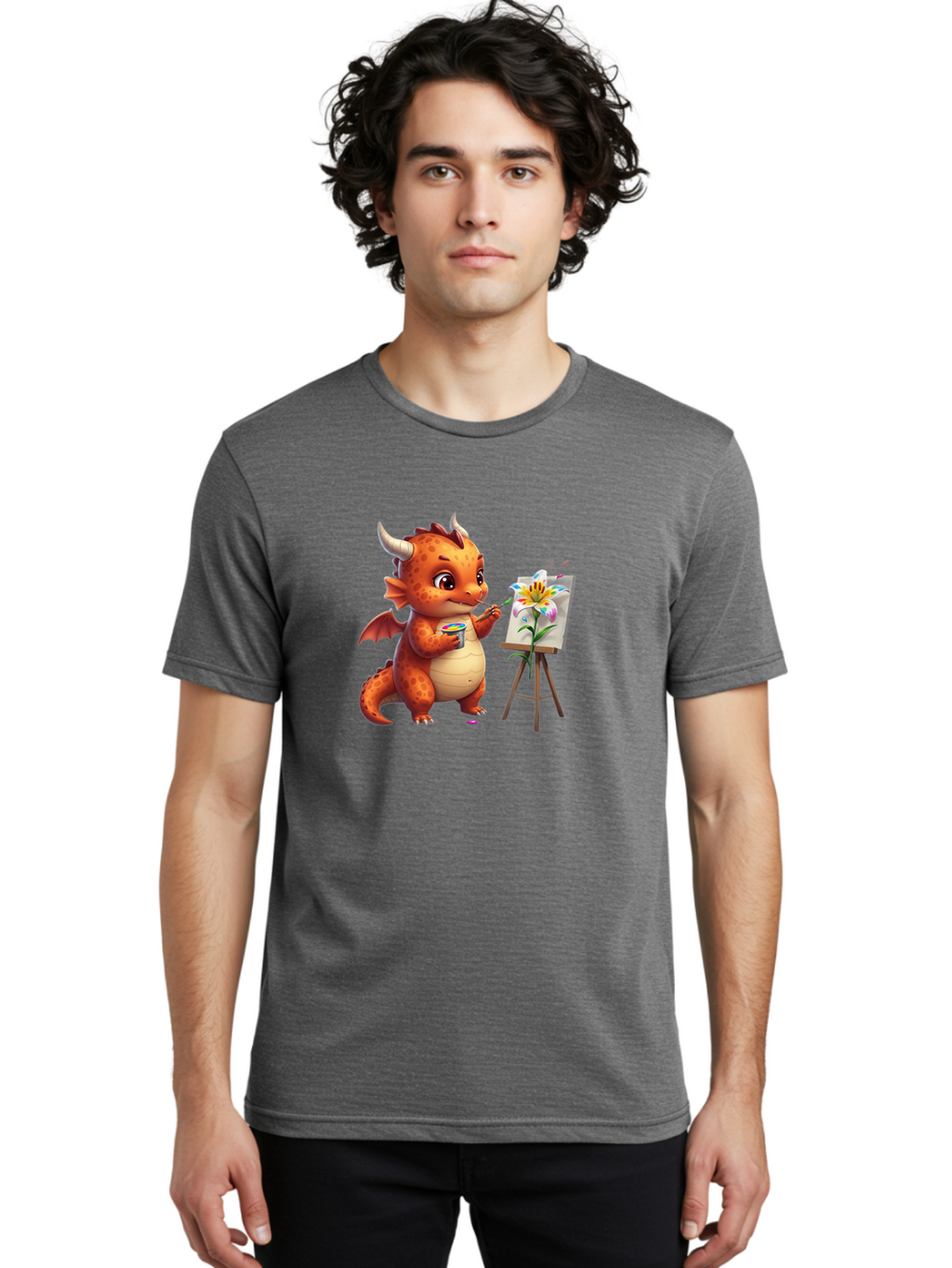 Dragon-Painting-Flower Men'S Graphic Tee, 100% Cotton, Comfortable Casual Summer Wear, Machine Washable, Vintage Camera, Old Camera, Antique Camera, Black Camera, Classic Photography, Photography Equipment, Nostalgic Device, Film Camera, Bak488
