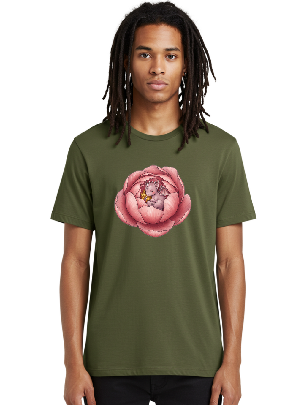 Dragon-Sleeping-In-Pink-Lotus Men'S Graphic Tee, 100% Cotton, Comfortable Casual Summer Wear, Machine Washable, Vintage Camera, Old Camera, Antique Camera, Black Camera, Classic Photography, Photography Equipment, Nostalgic Device, Bak489