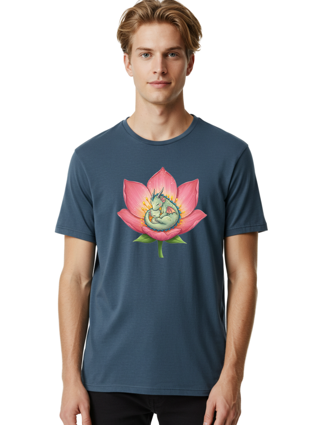 Dragon-Sleeping-On-Pink-Lotus-Flower Men'S Graphic Tee, 100% Cotton, Comfortable Casual Summer Wear, Machine Washable, Vintage Camera, Old Camera, Antique Camera, Black Camera, Classic Photography, Photography Equipment, Nostalgic Device, Bak490