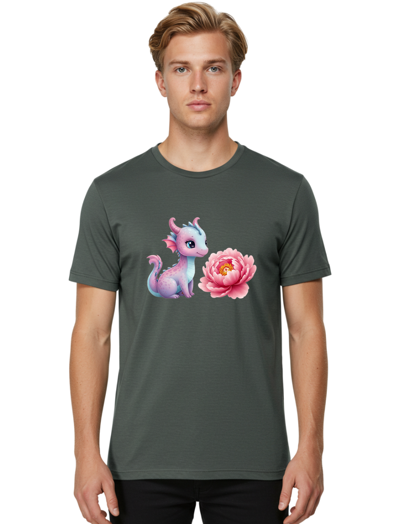 Dragon-With-Flower Men'S Graphic Tee, 100% Cotton, Comfortable Casual Summer Wear, Machine Washable, Vintage Camera, Old Camera, Antique Camera, Black Camera, Classic Photography, Photography Equipment, Nostalgic Device, Film Camera, Bak496